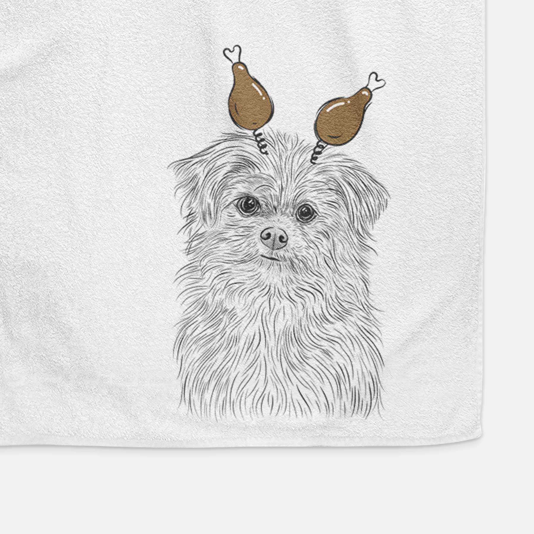 Trixie the Terrier Mix Decorative Hand Towel