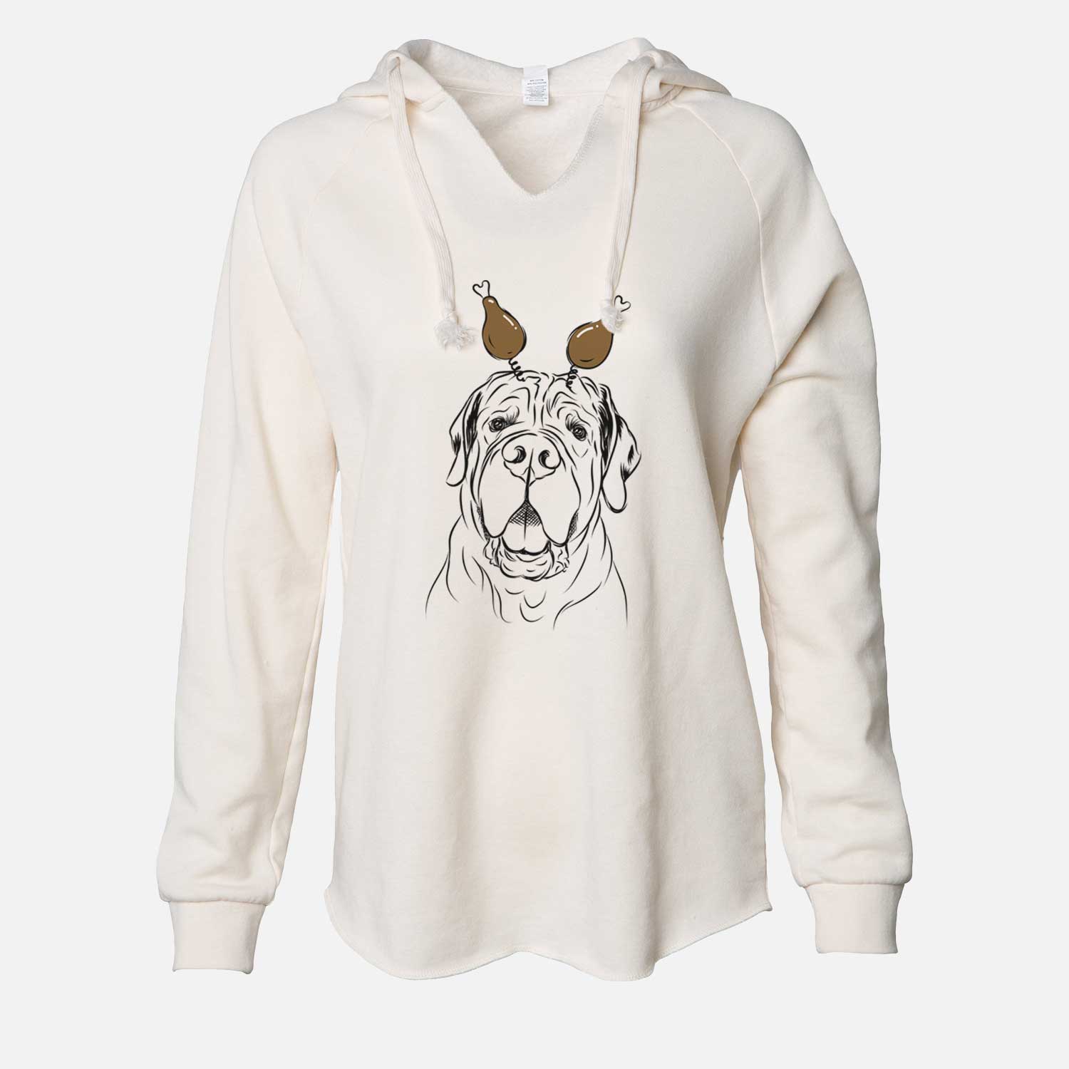 Thanksgiving Tufton the English Mastiff - Cali Wave Hooded Sweatshirt