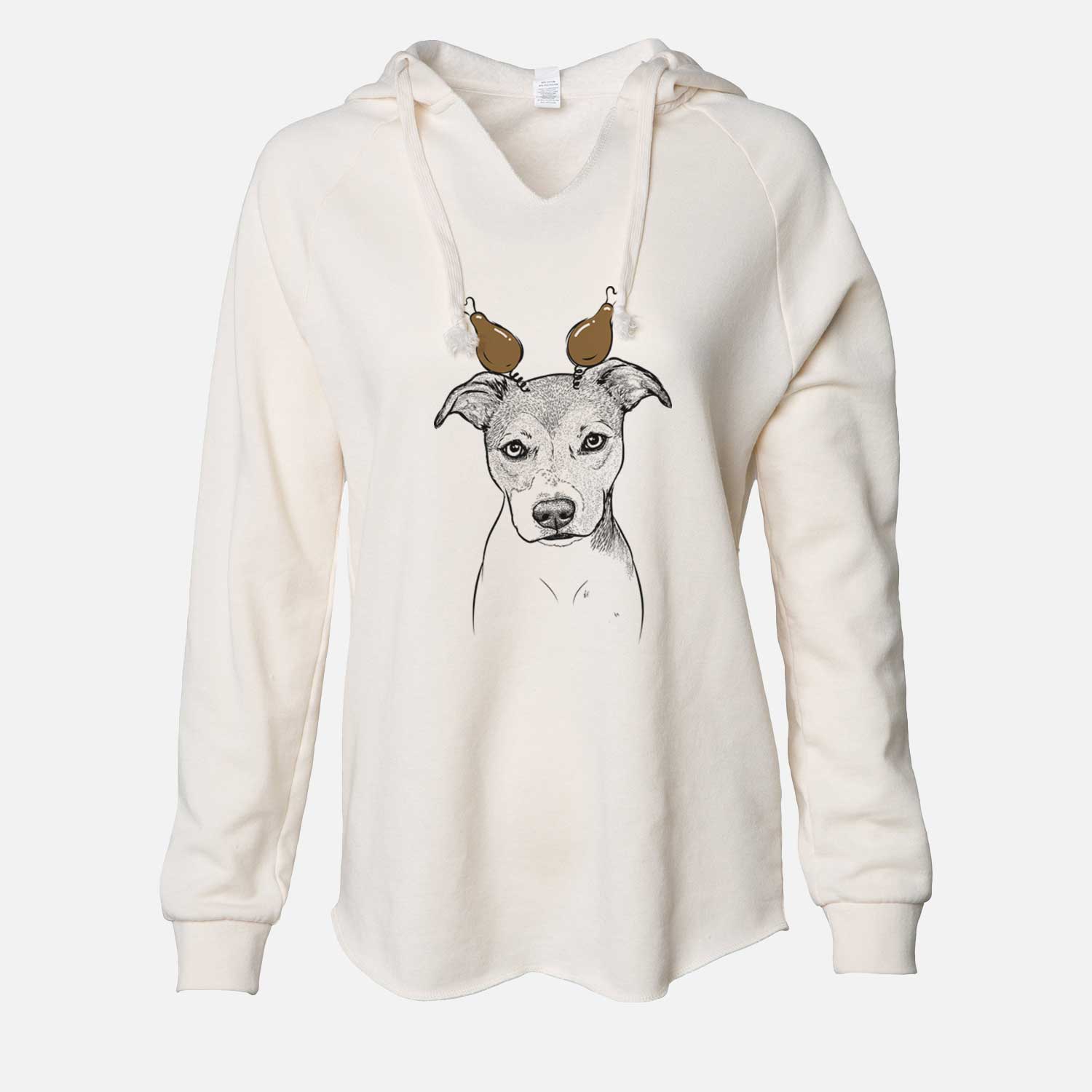 Thanksgiving Tula the American Staffordshire Terrier Heeler Mix - Cali Wave Hooded Sweatshirt