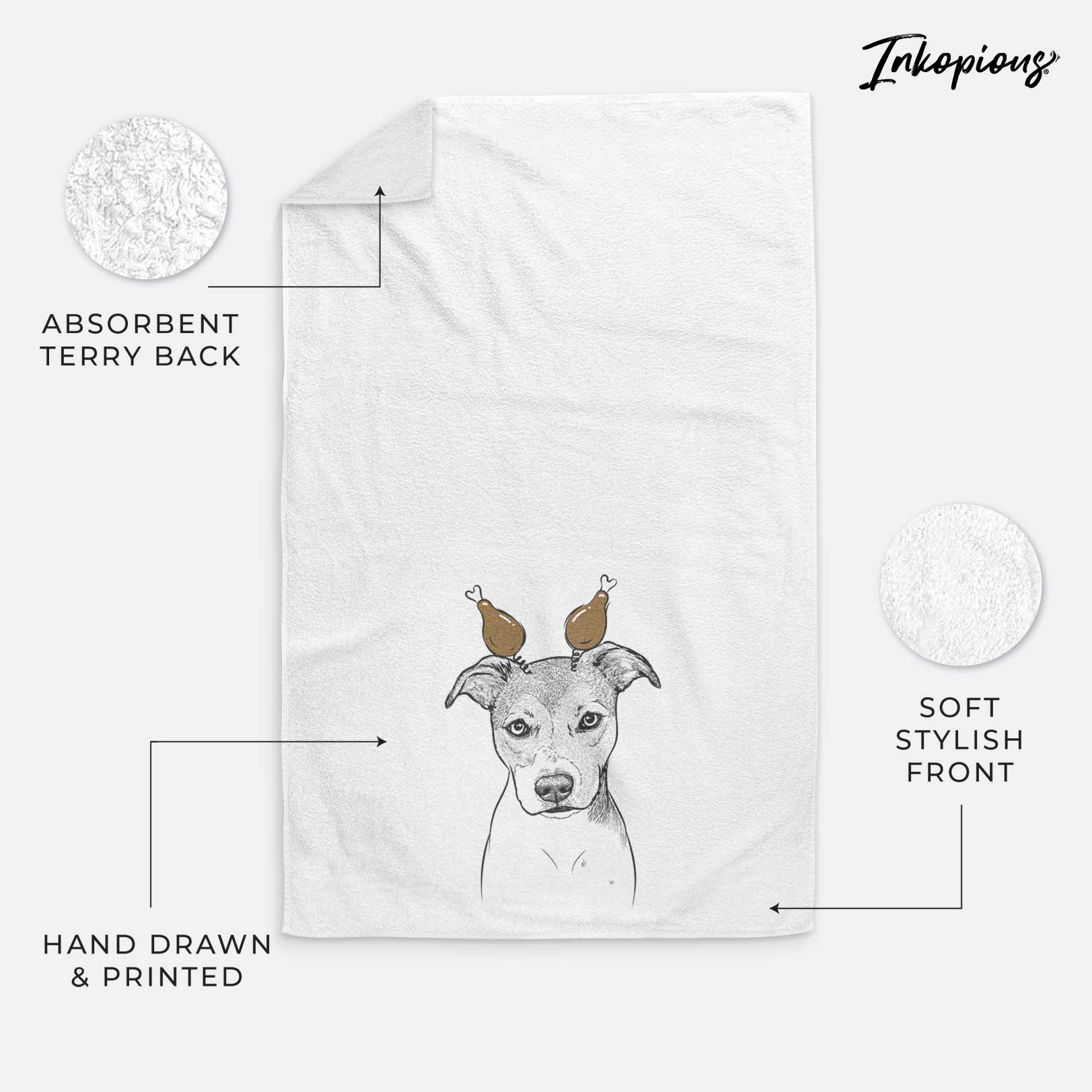 Tula the American Staffordshire Terrier Heeler Mix Decorative Hand Towel