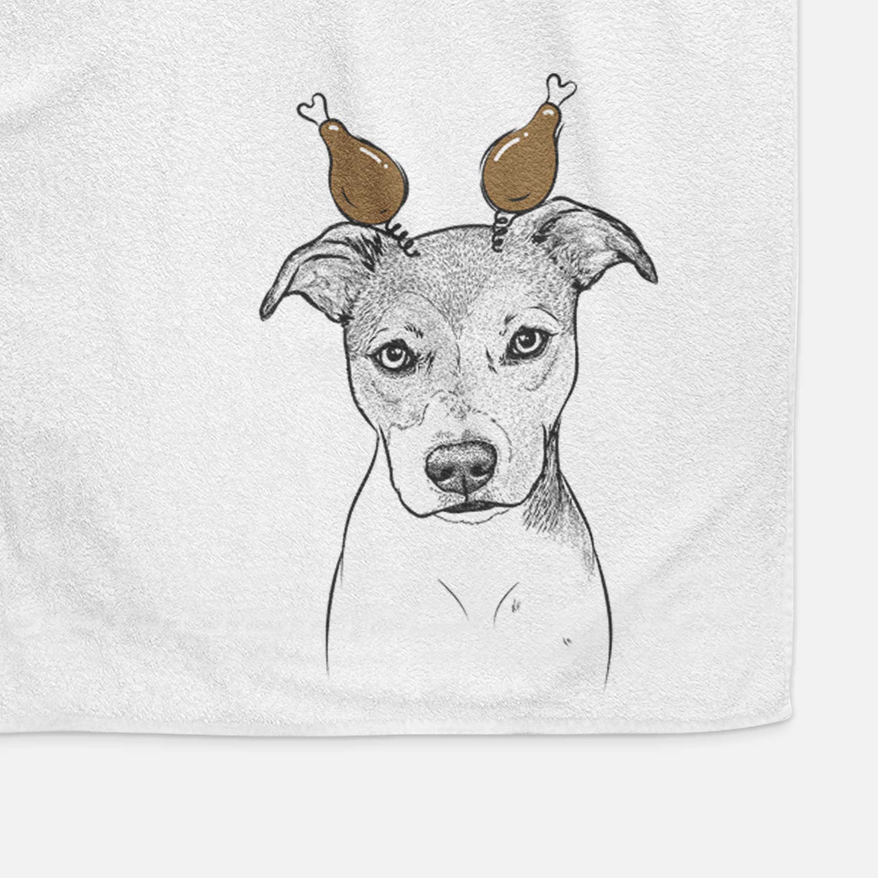 Tula the American Staffordshire Terrier Heeler Mix Decorative Hand Towel