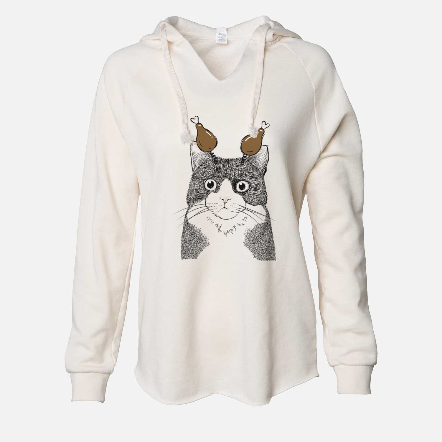 Thanksgiving Tux the Tuxedo Cat - Cali Wave Hooded Sweatshirt