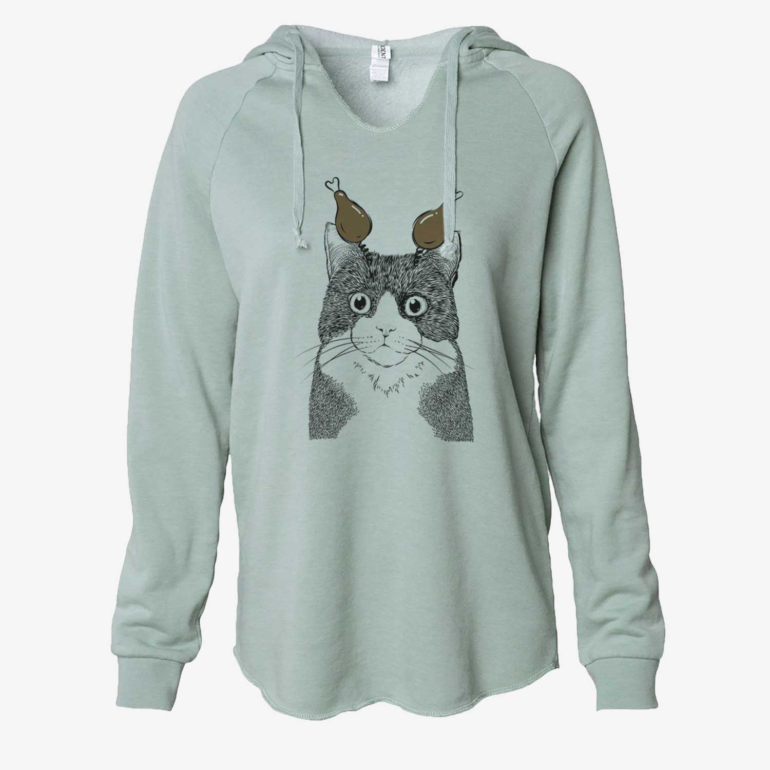 Thanksgiving Tux the Tuxedo Cat - Cali Wave Hooded Sweatshirt