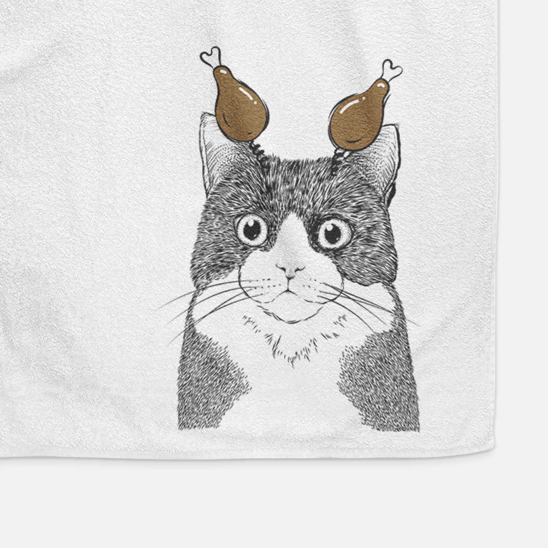 Tux the Tuxedo Cat Decorative Hand Towel