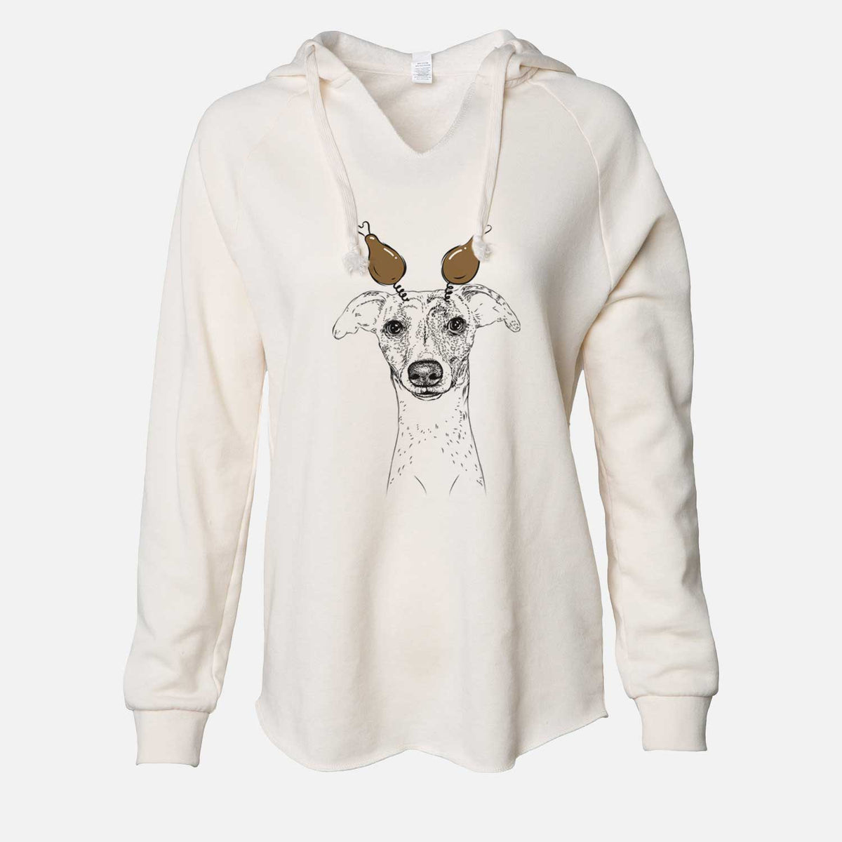 Thanksgiving Twiggy the Whippet - Cali Wave Hooded Sweatshirt