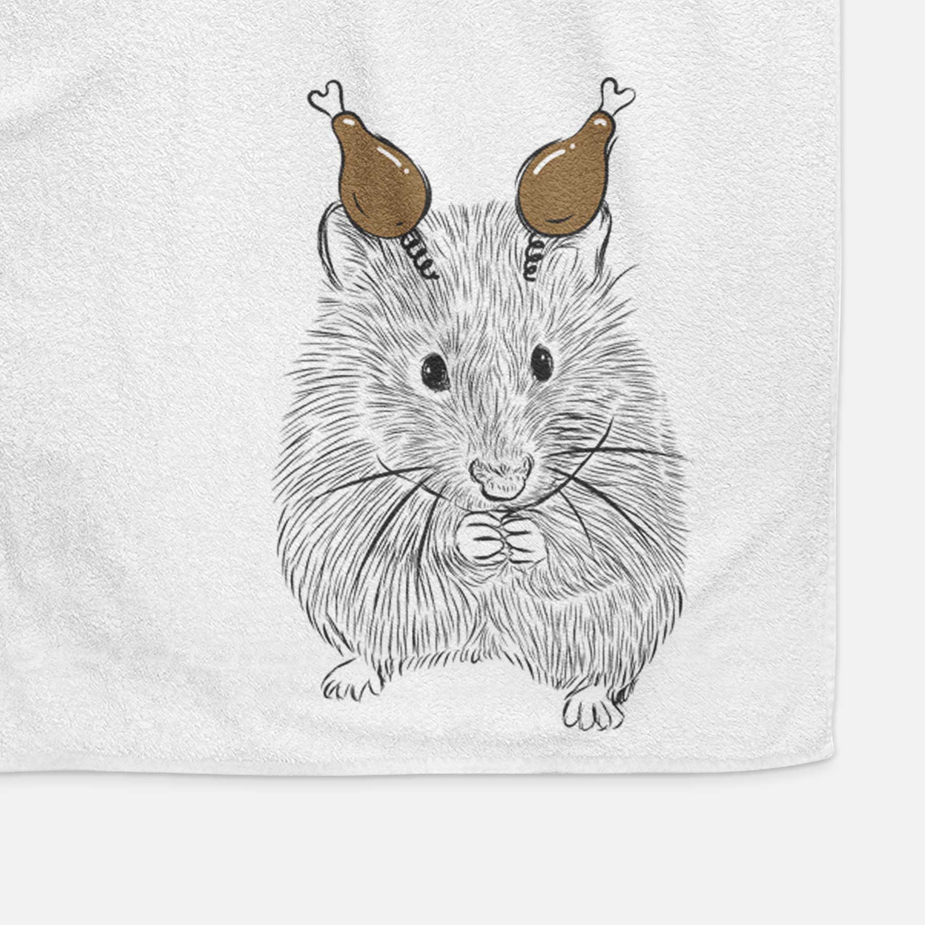 Twitch the Hamster Decorative Hand Towel