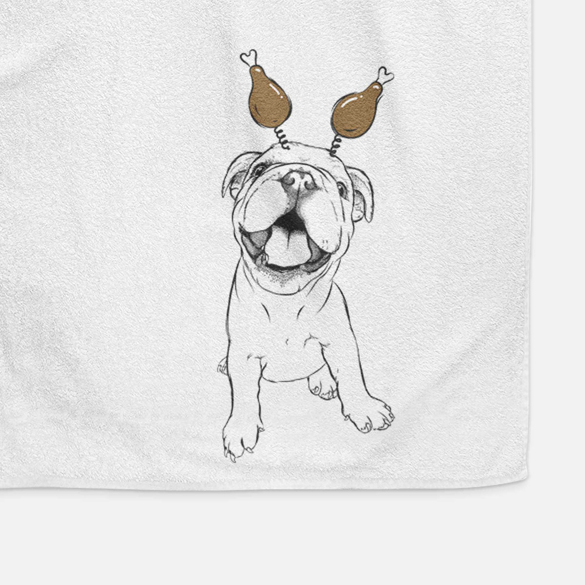 Tyke the English Bulldog Decorative Hand Towel