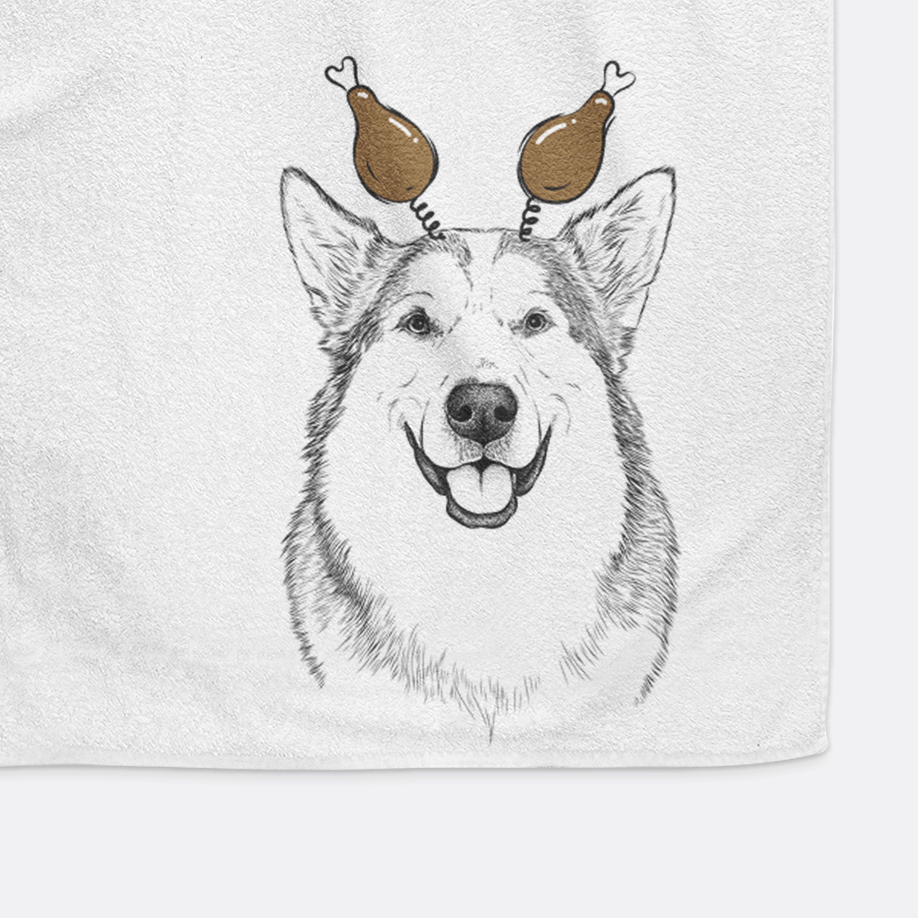 Vader the Alaskan Malamute Decorative Hand Towel