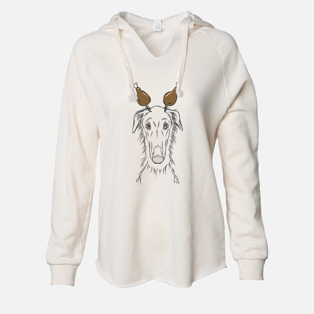 Thanksgiving Vaughn the Borzoi - Cali Wave Hooded Sweatshirt