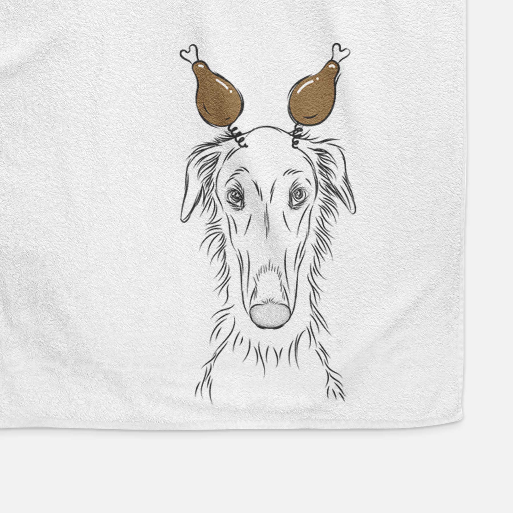 Vaughn the Borzoi Decorative Hand Towel