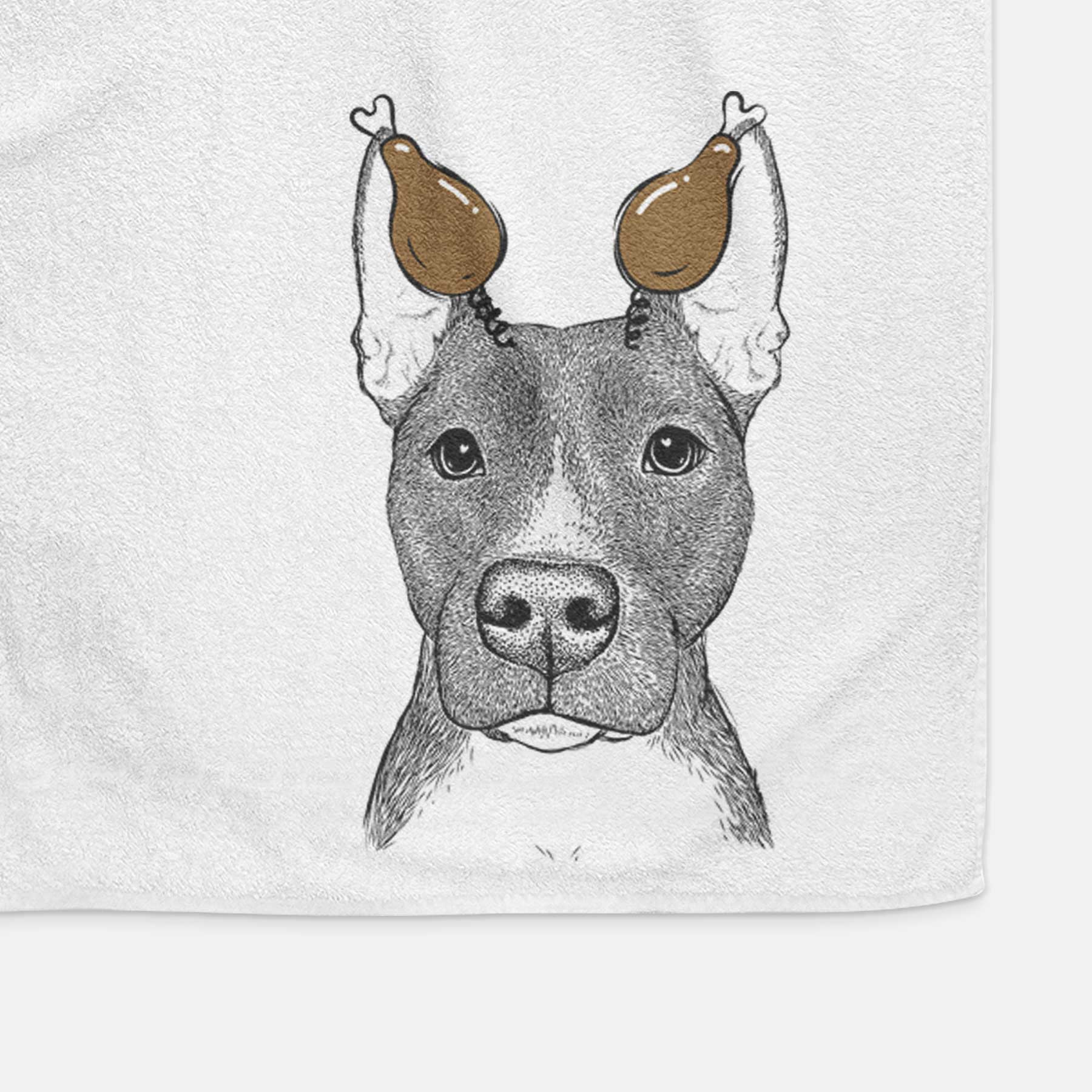 Violet the Pitbull Decorative Hand Towel