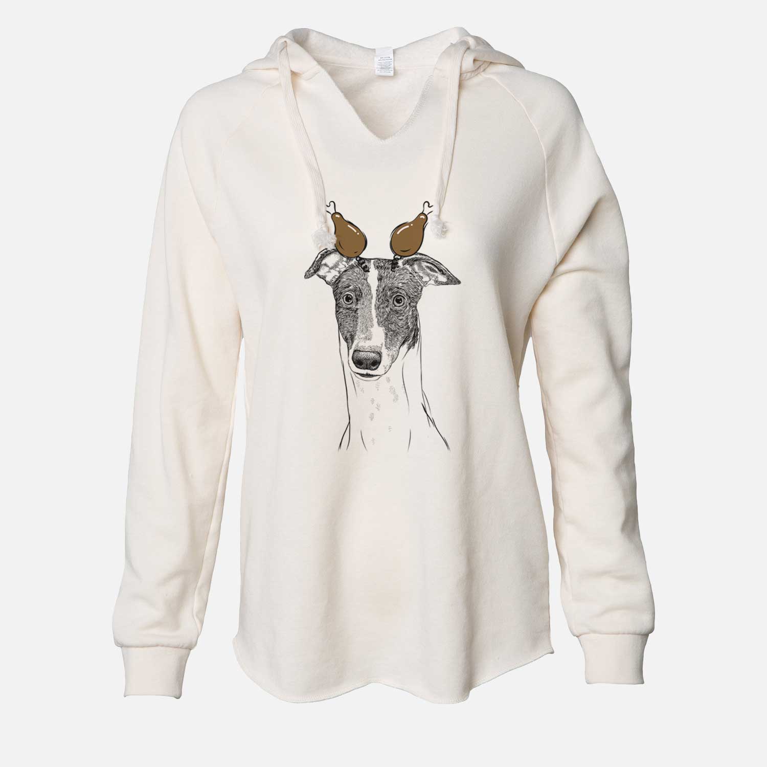 Thanksgiving Vyncent the Greyhound - Cali Wave Hooded Sweatshirt