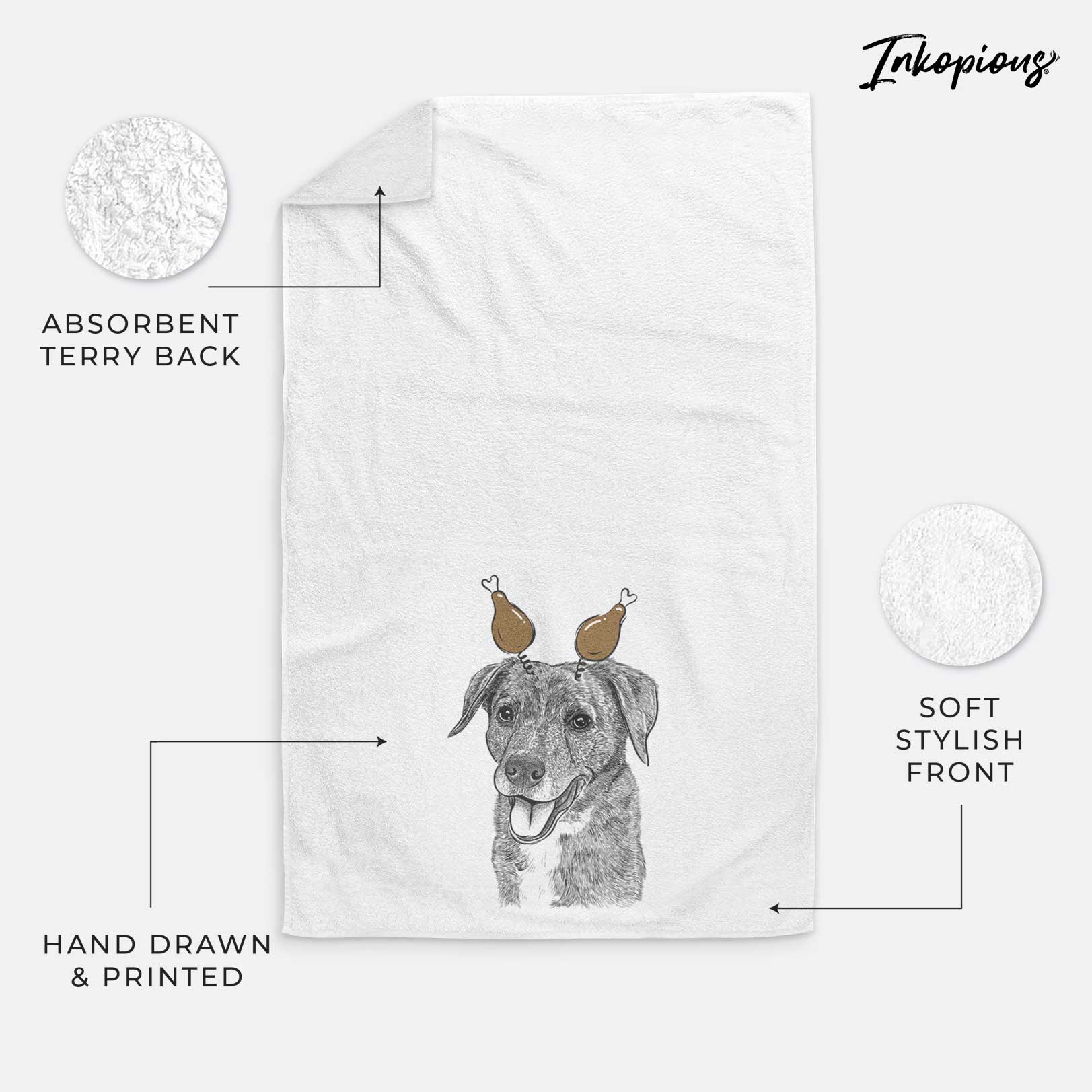 Wally the Mixed Breed Decorative Hand Towel