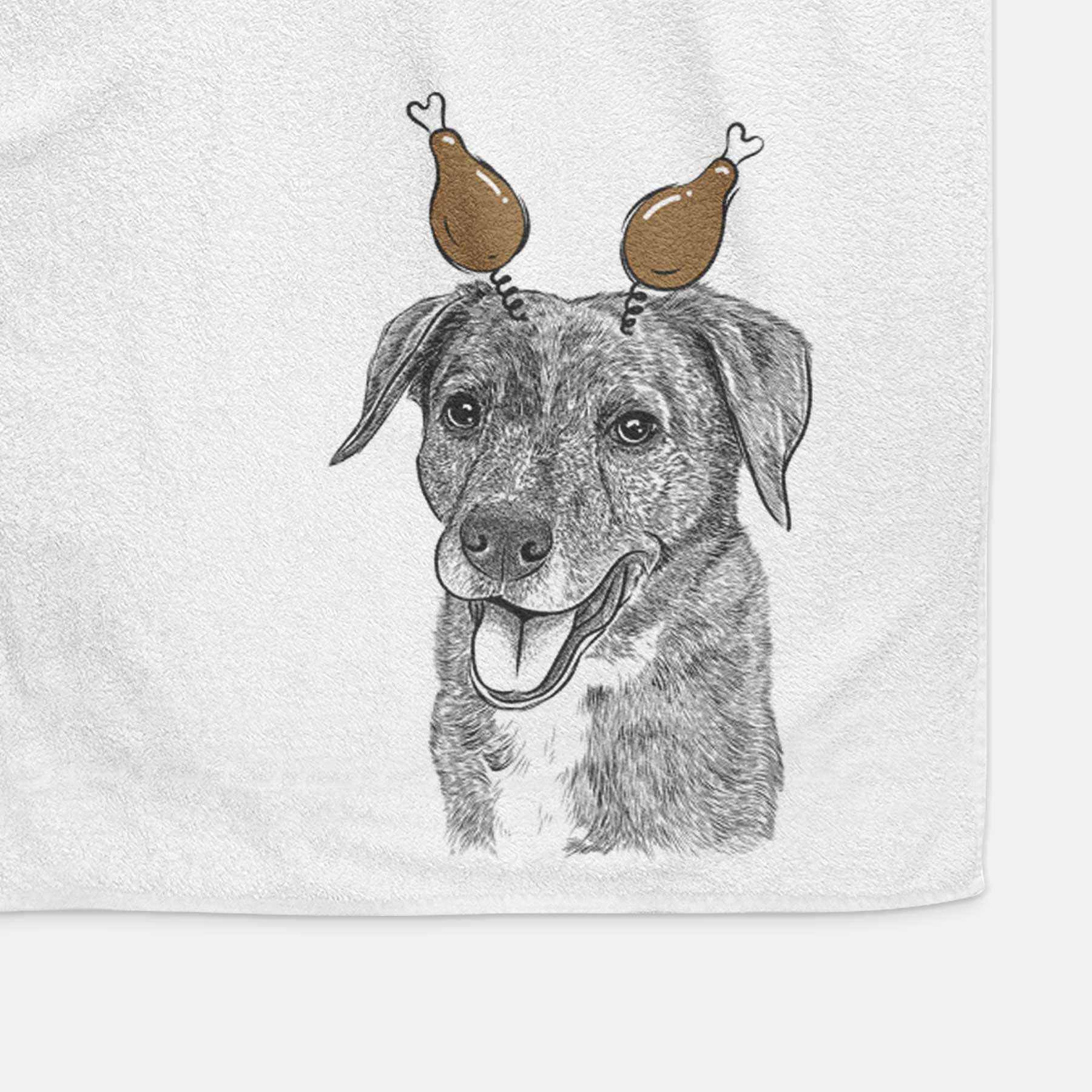 Wally the Mixed Breed Decorative Hand Towel