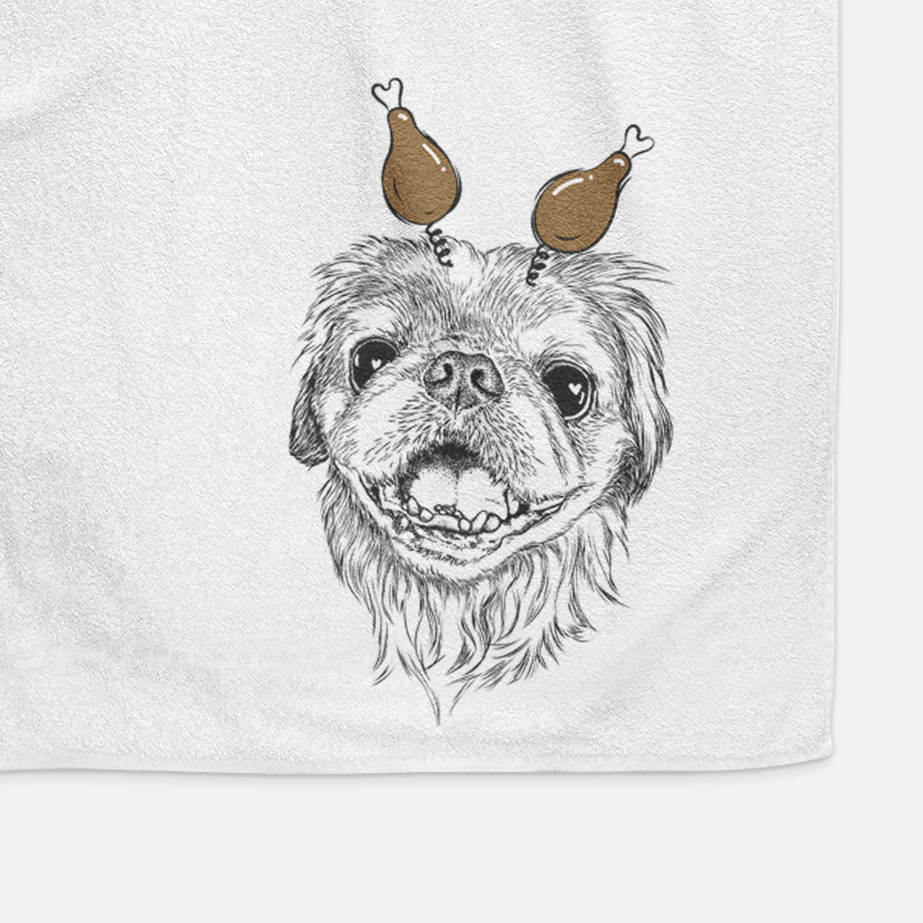 Wally the Pekingese Decorative Hand Towel