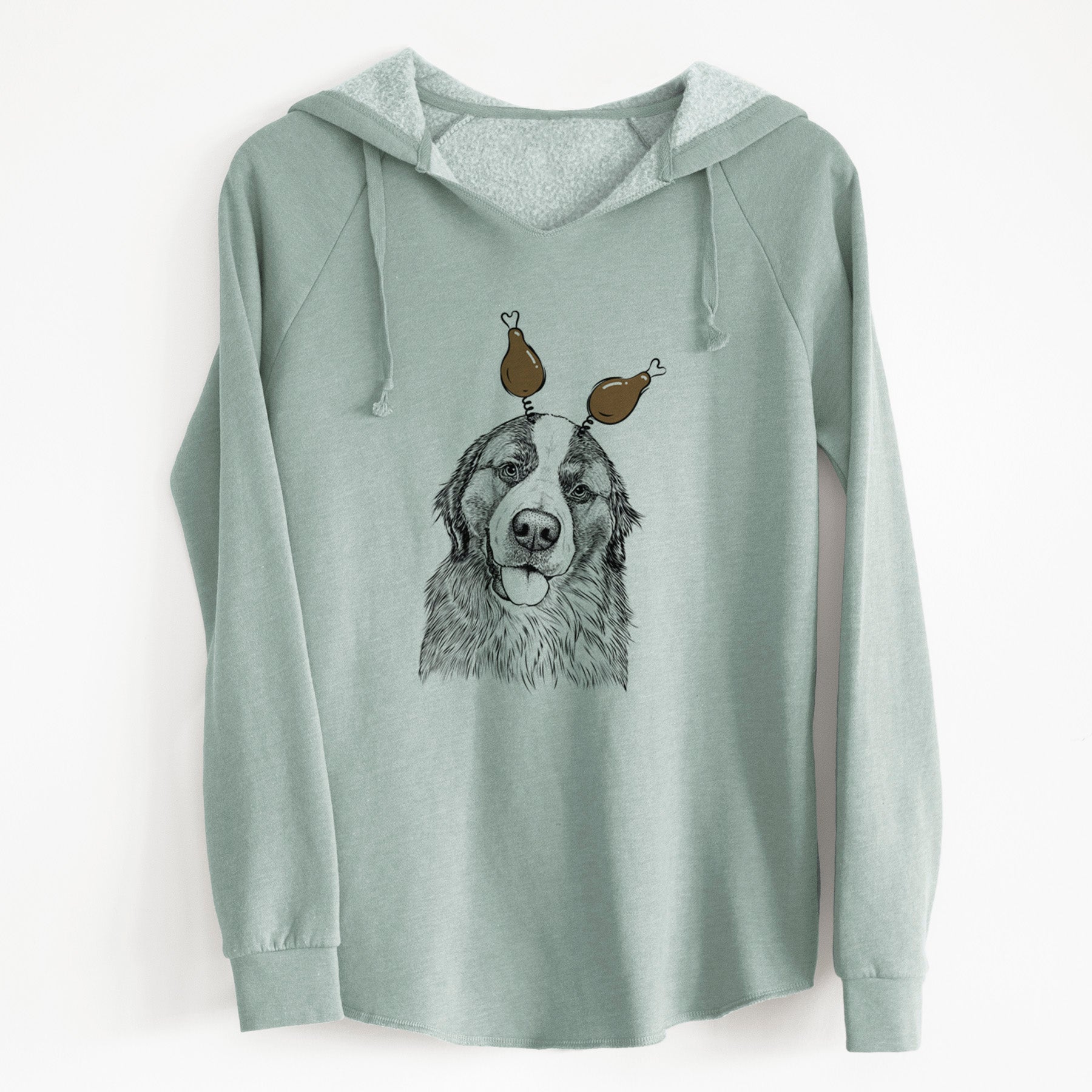 Thanksgiving Walter the Bernese Mountain Dog Mix - Cali Wave Hooded Sweatshirt