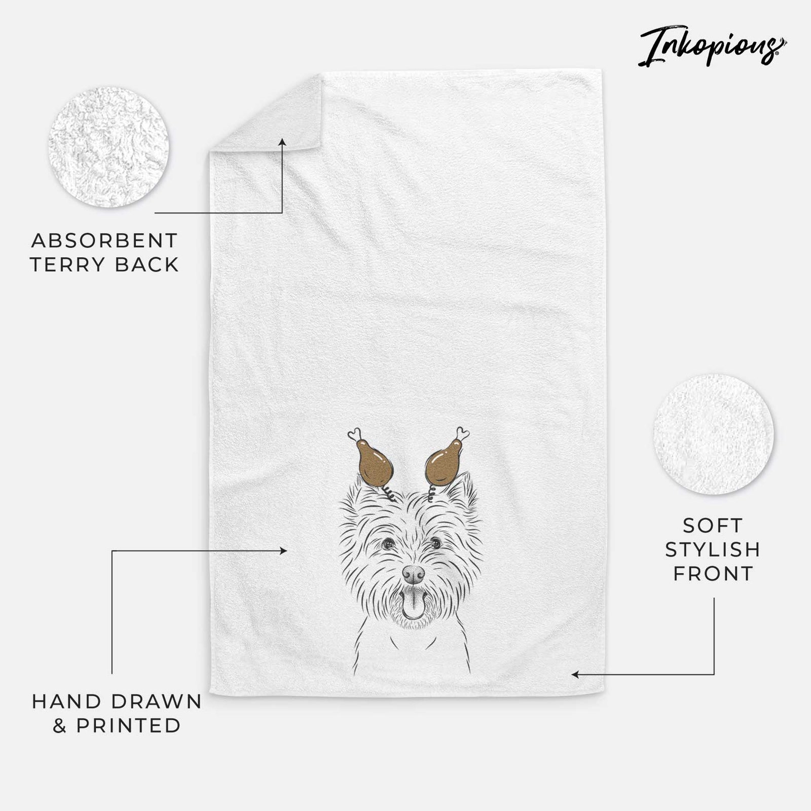 Welma the West Highland Terrier Decorative Hand Towel