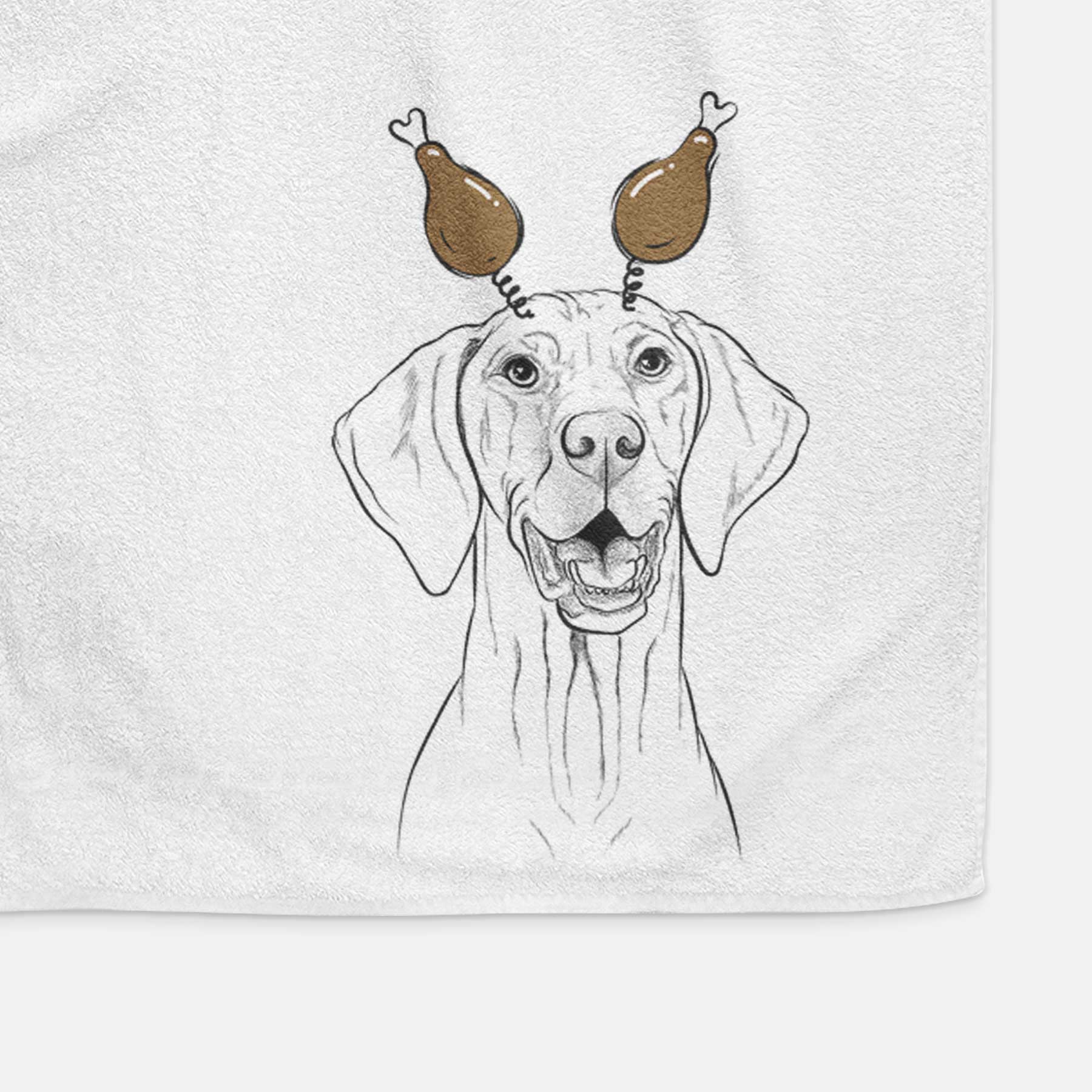 Wesley the Vizsla Decorative Hand Towel