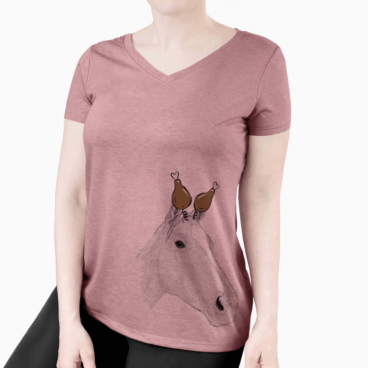 Thanksgiving Westley the Horse - Women's Perfect V-neck Shirt