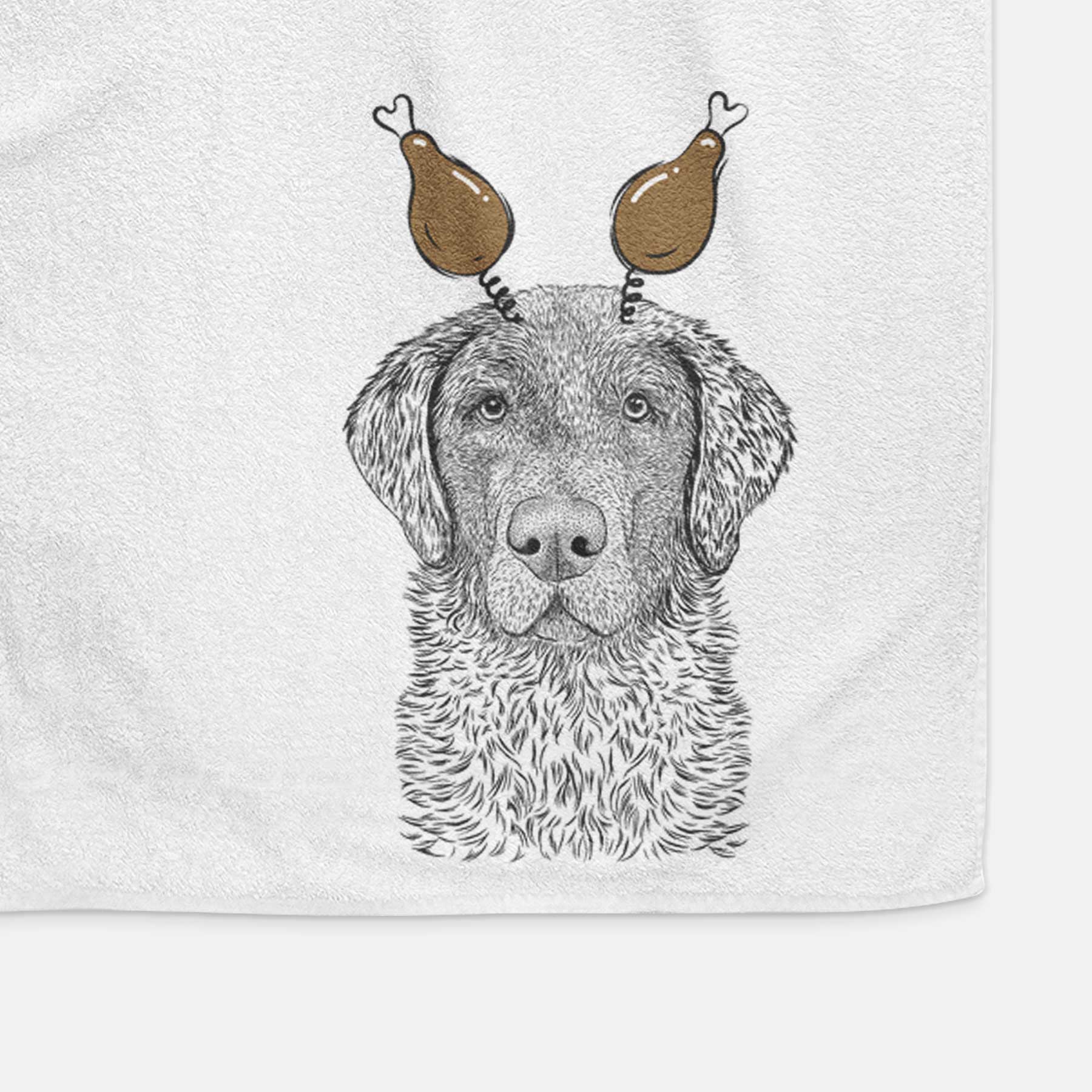 Whiskey the Chocolate Lab Decorative Hand Towel