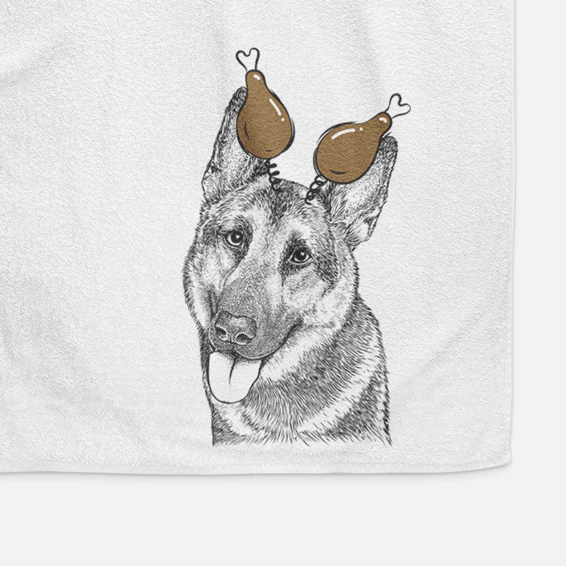 Whitaker the German Shepherd Decorative Hand Towel