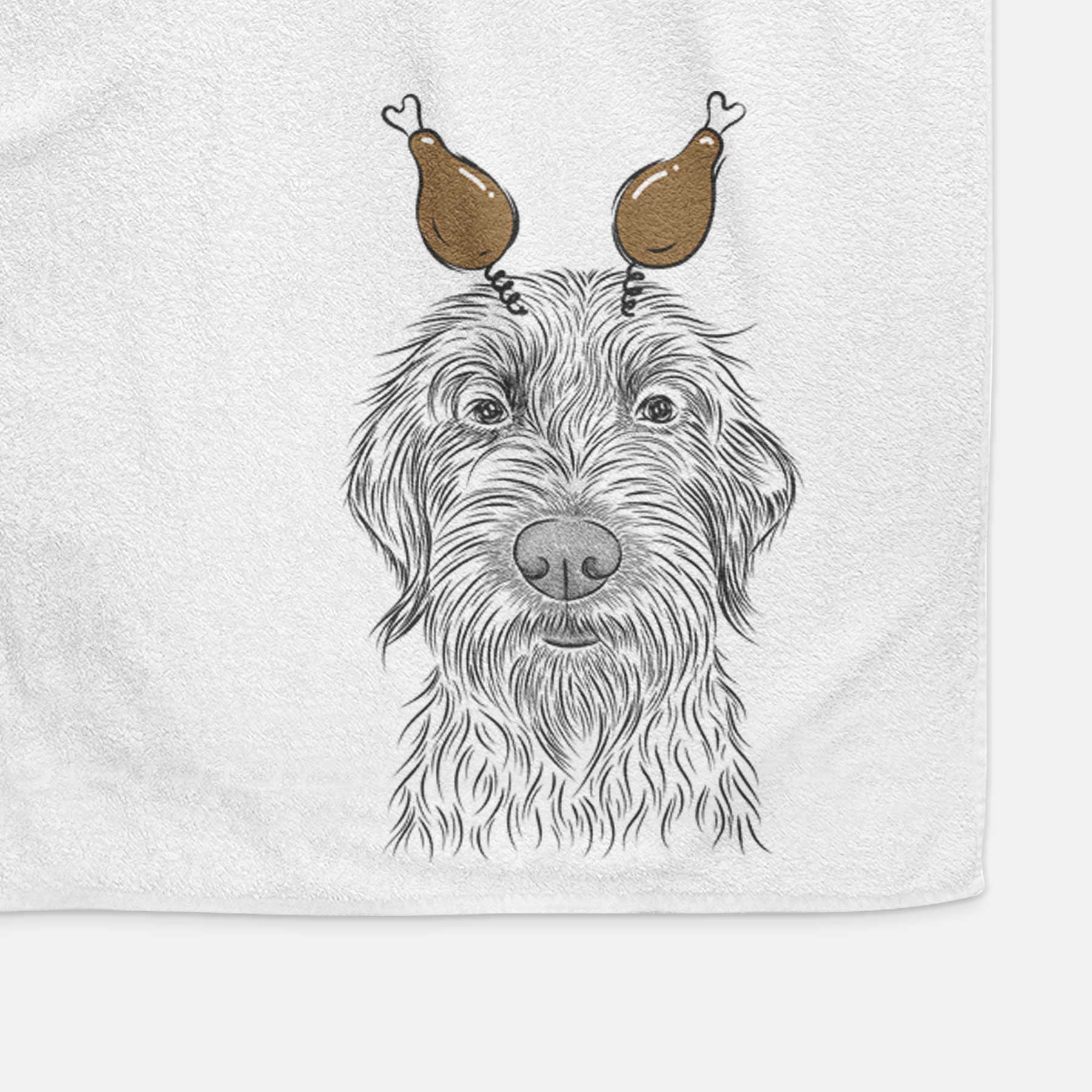 Wilkins the Wirehaired Pointing Griffon Decorative Hand Towel