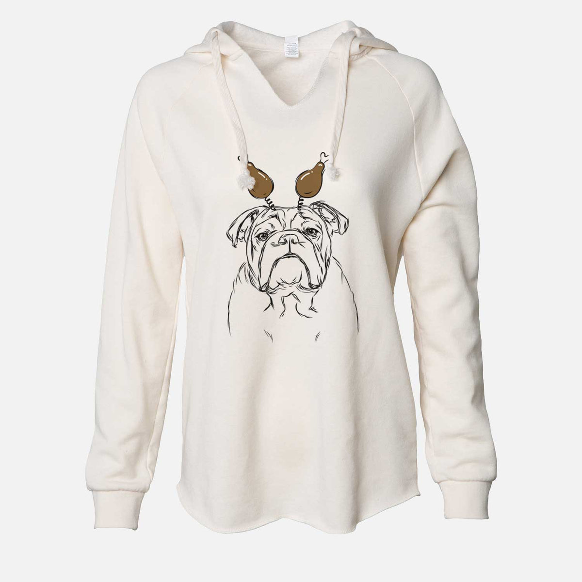 Thanksgiving Winston the English Bulldog - Cali Wave Hooded Sweatshirt