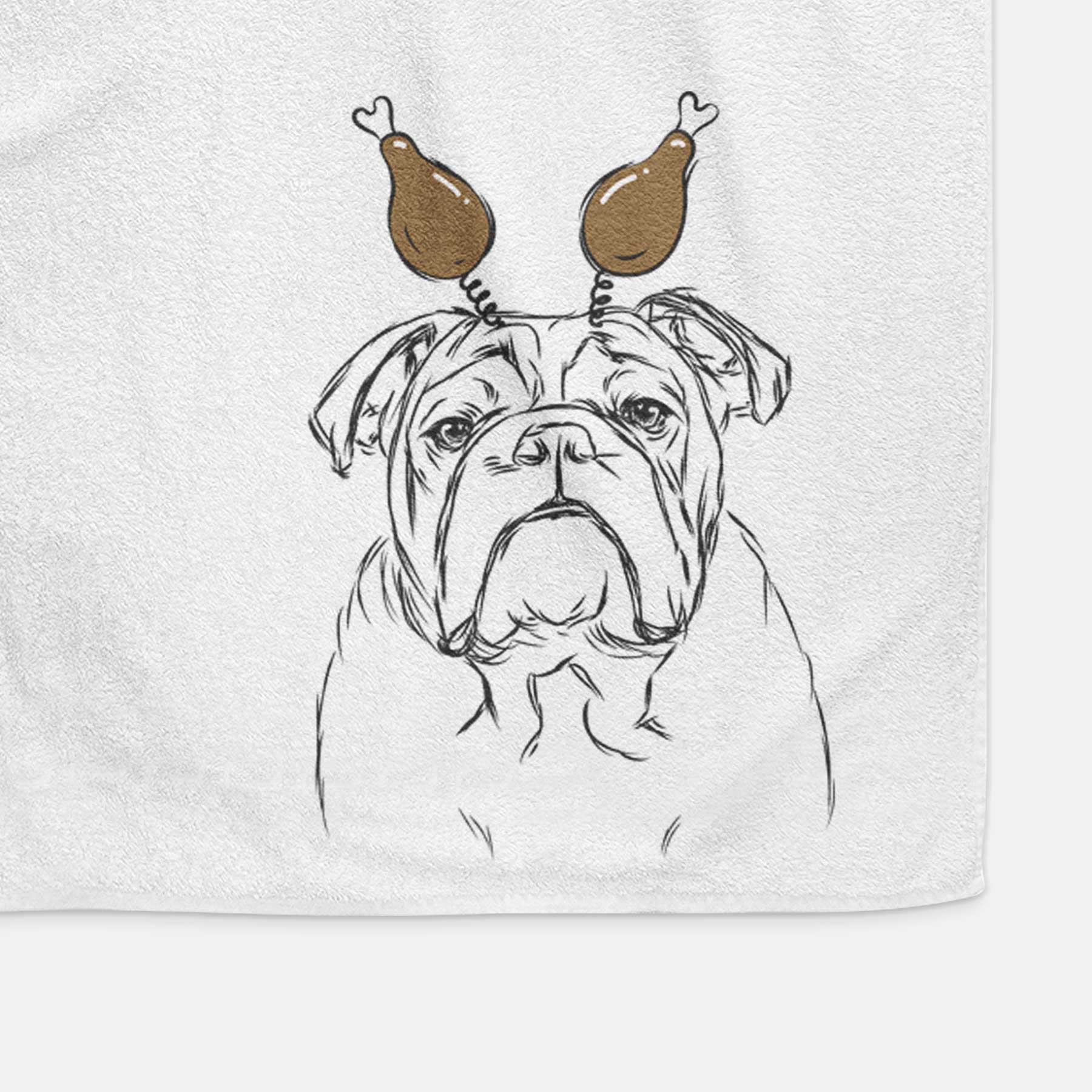 Winston the English Bulldog Decorative Hand Towel