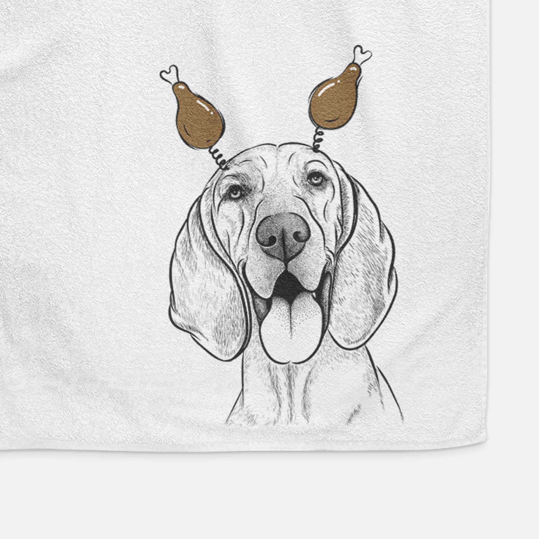 Winston the Redbone Coonhound Decorative Hand Towel