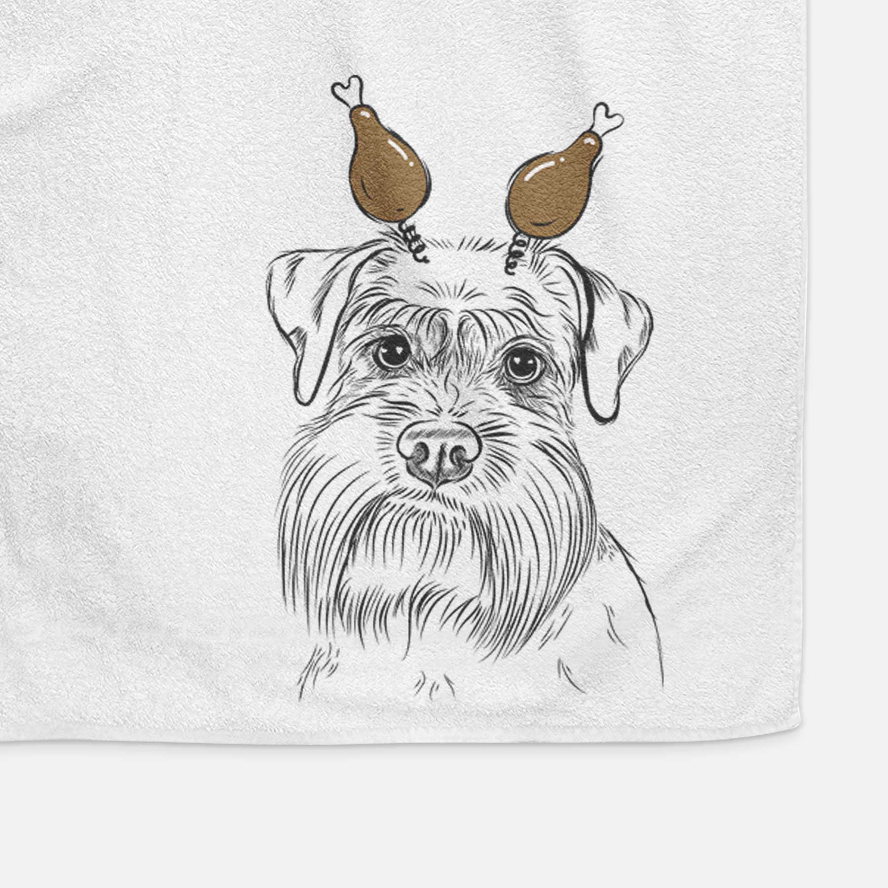 Wrigley the Schnauzer Decorative Hand Towel