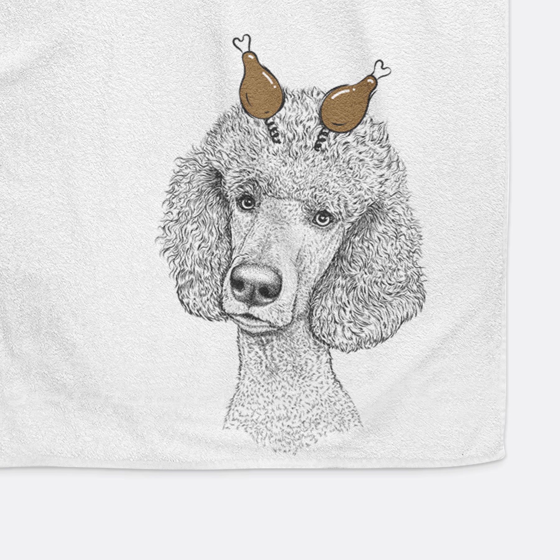 Yuki the Poodle Decorative Hand Towel