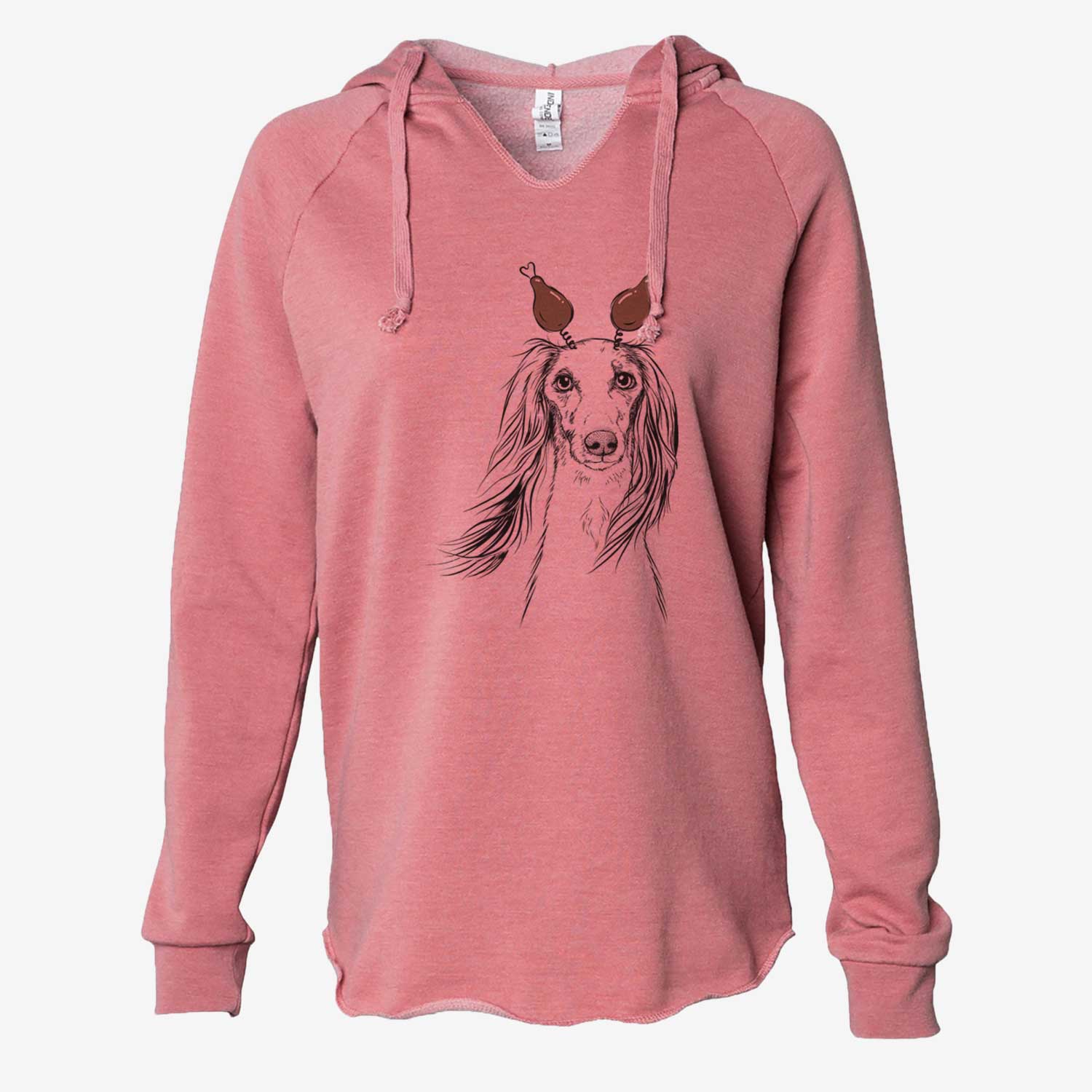 Thanksgiving Zahra the Saluki - Cali Wave Hooded Sweatshirt