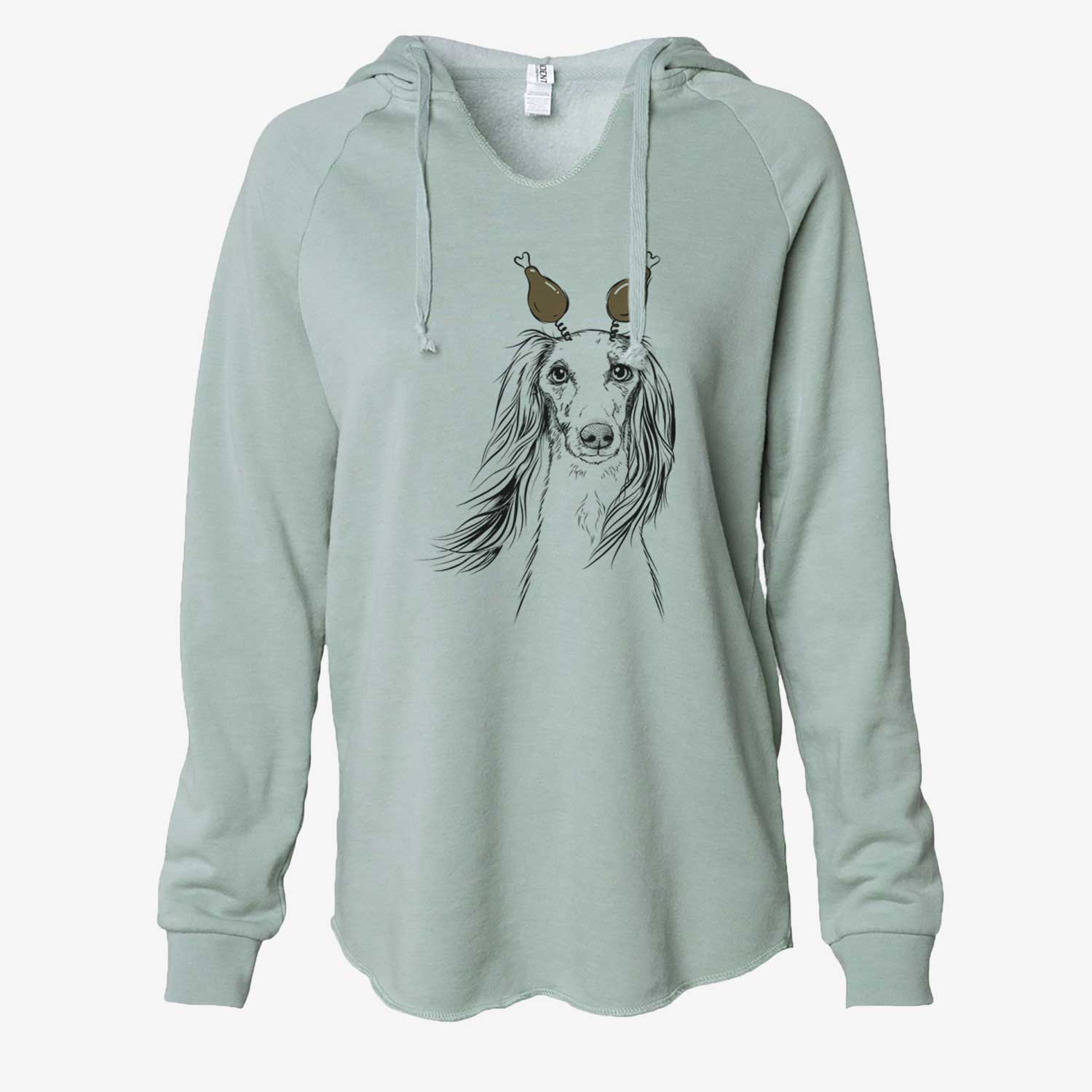 Thanksgiving Zahra the Saluki - Cali Wave Hooded Sweatshirt