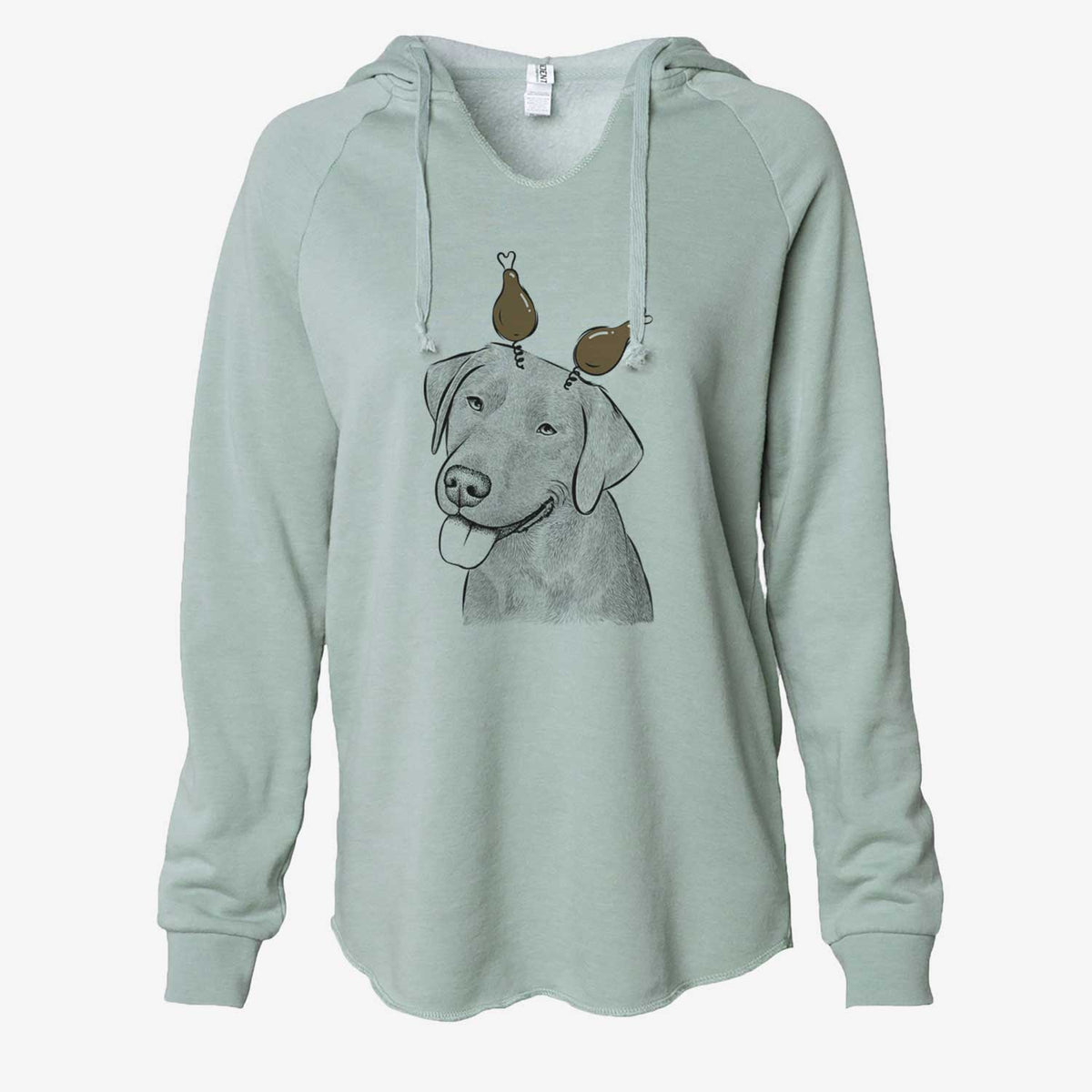 Thanksgiving Zeppelin the Black Labrador - Cali Wave Hooded Sweatshirt