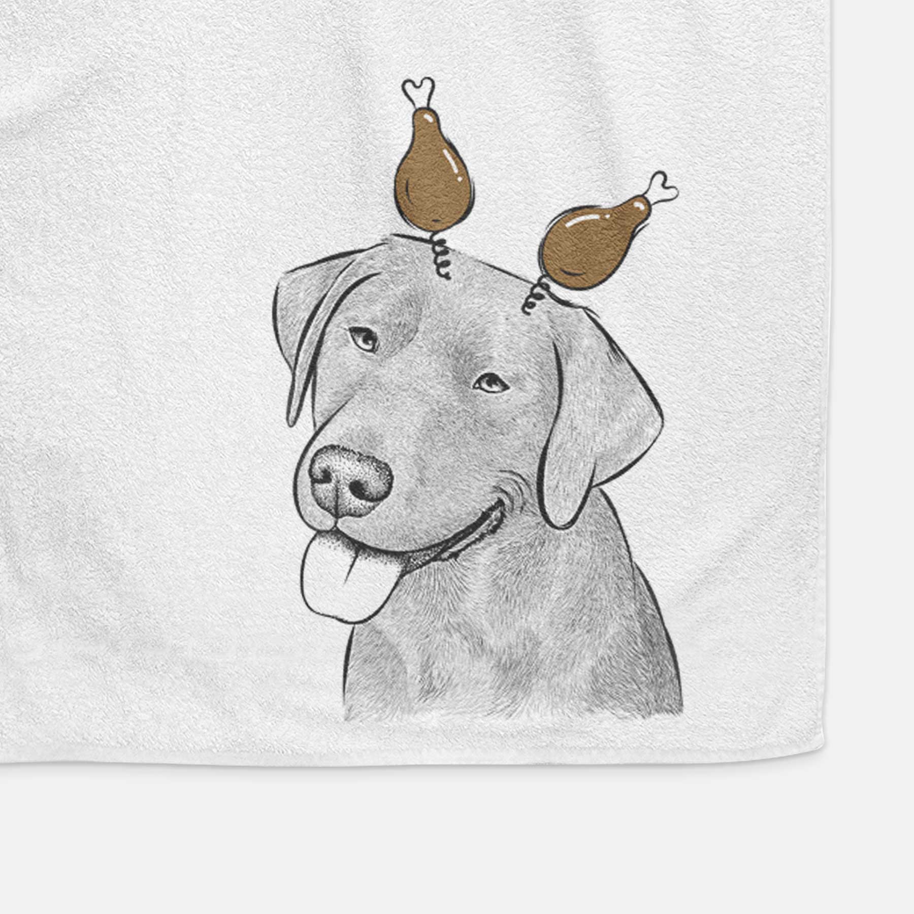 Zeppelin the Black Labrador Decorative Hand Towel