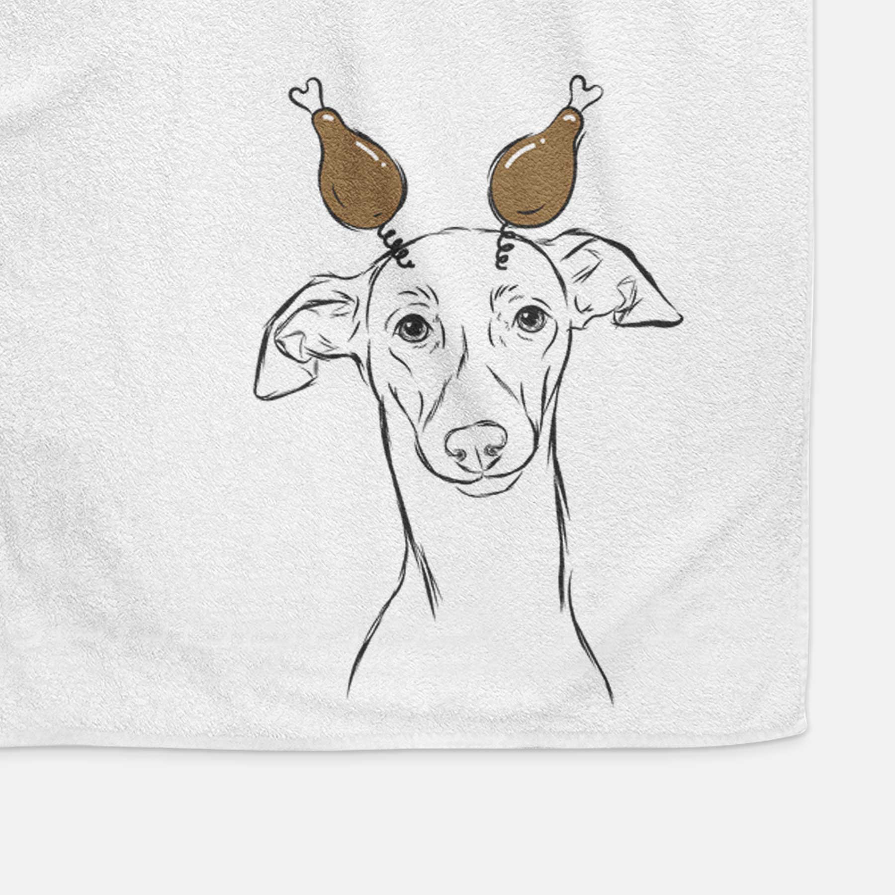 Ziggie the Italian Greyhound Decorative Hand Towel