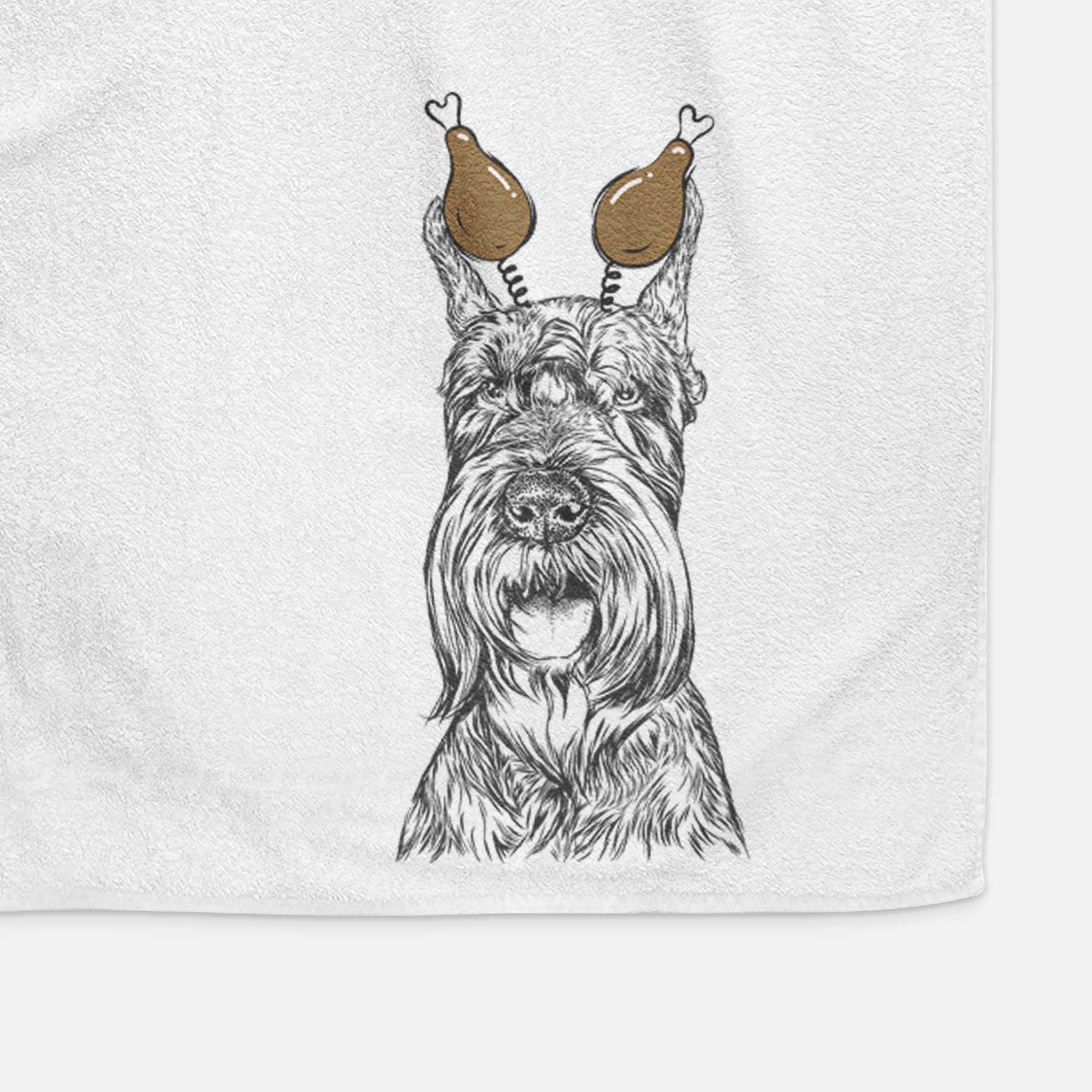 Zuri the Giant Schnauzer Decorative Hand Towel