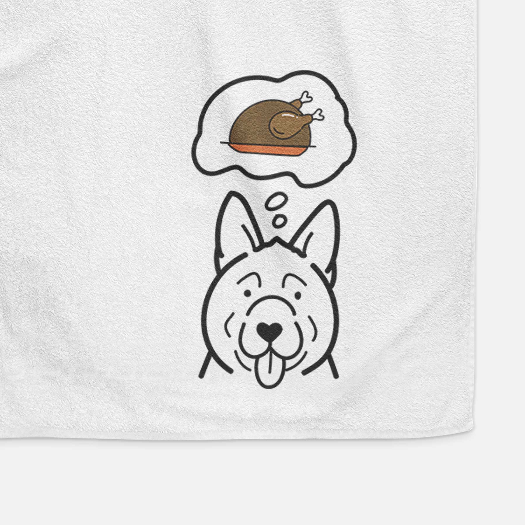 Turkey Thoughts Akita - Decorative Hand Towel