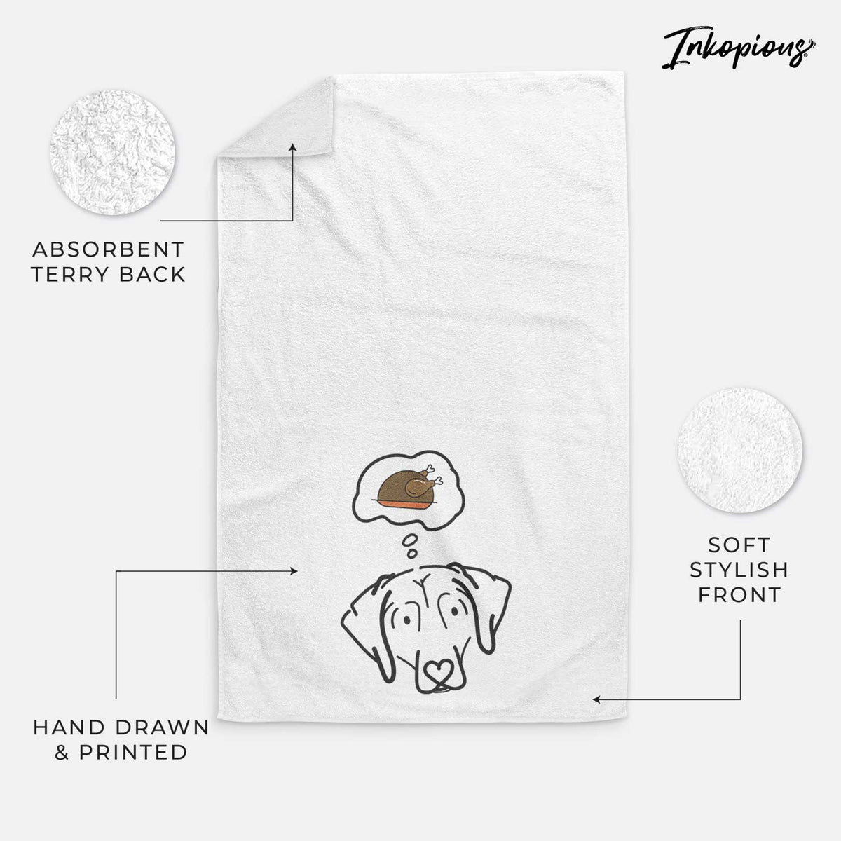 Turkey Thoughts Beagle - Aly - Decorative Hand Towel