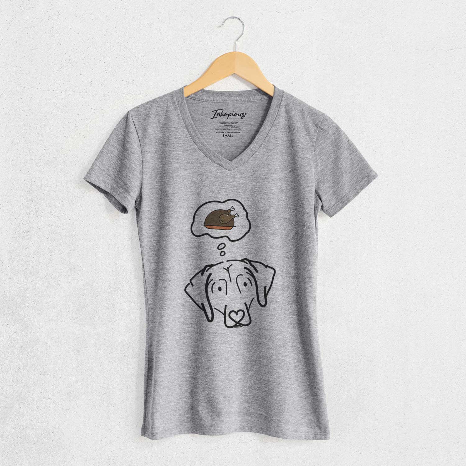 Turkey Thoughts Beagle - Aly - Women's V-neck Shirt