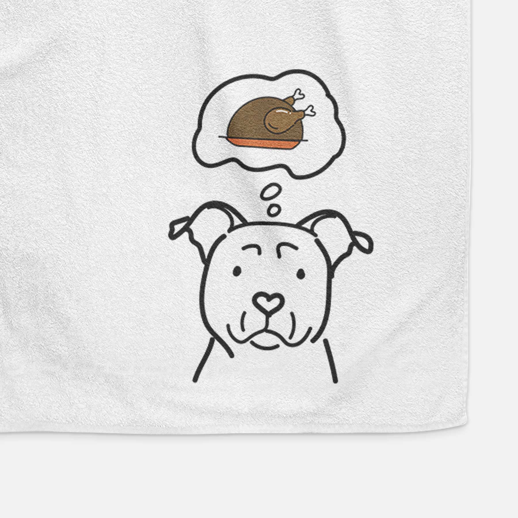 Turkey Thoughts American Staffordshire Terrier - Decorative Hand Towel