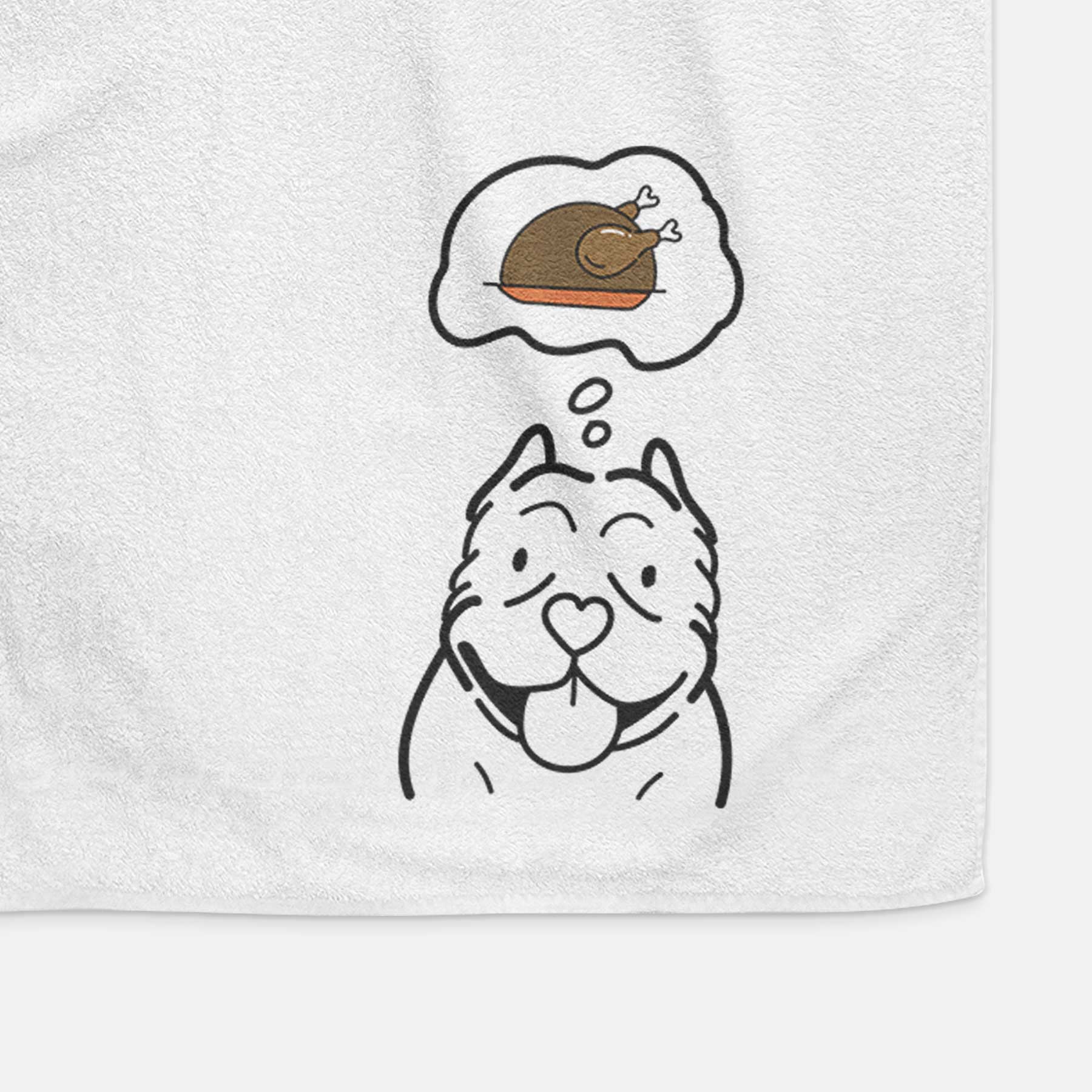 Turkey Thoughts American Bully - Decorative Hand Towel