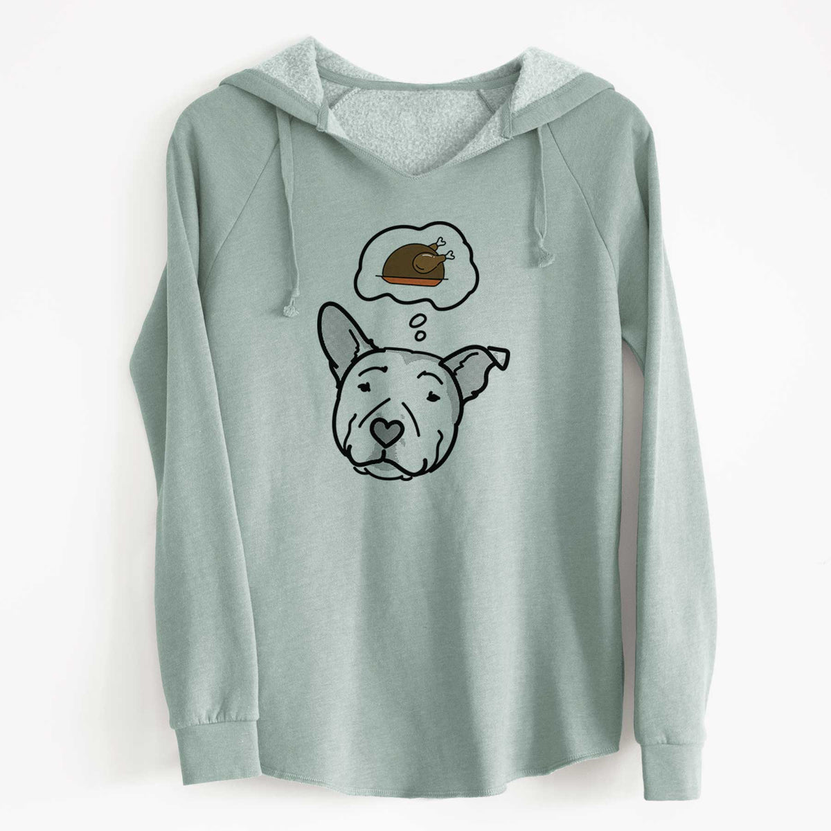 Turkey Thoughts Pitbull - Archer - Cali Wave Hooded Sweatshirt