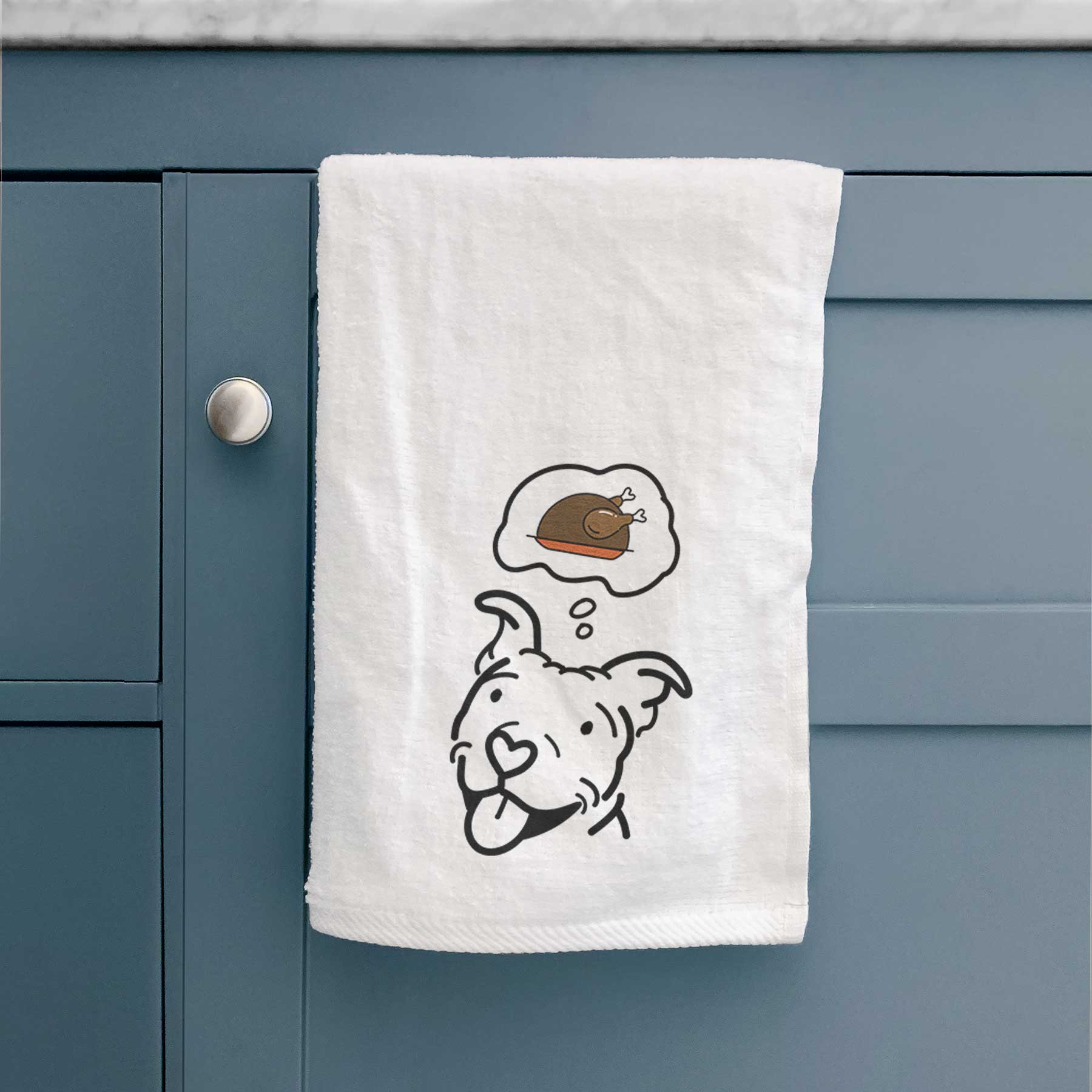 Turkey Thoughts Pitbull - Arlo - Decorative Hand Towel