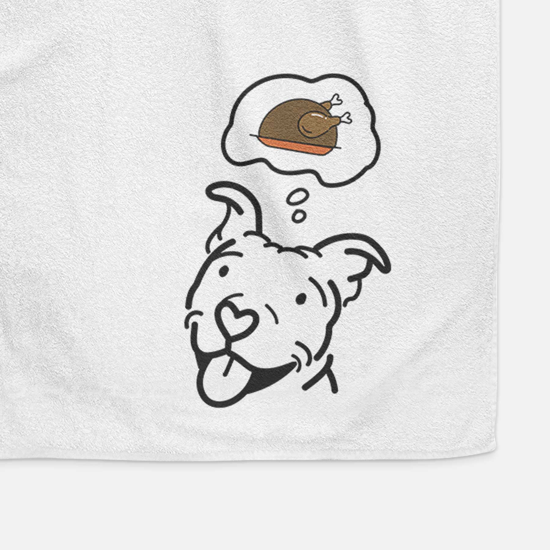 Turkey Thoughts Pitbull - Arlo - Decorative Hand Towel