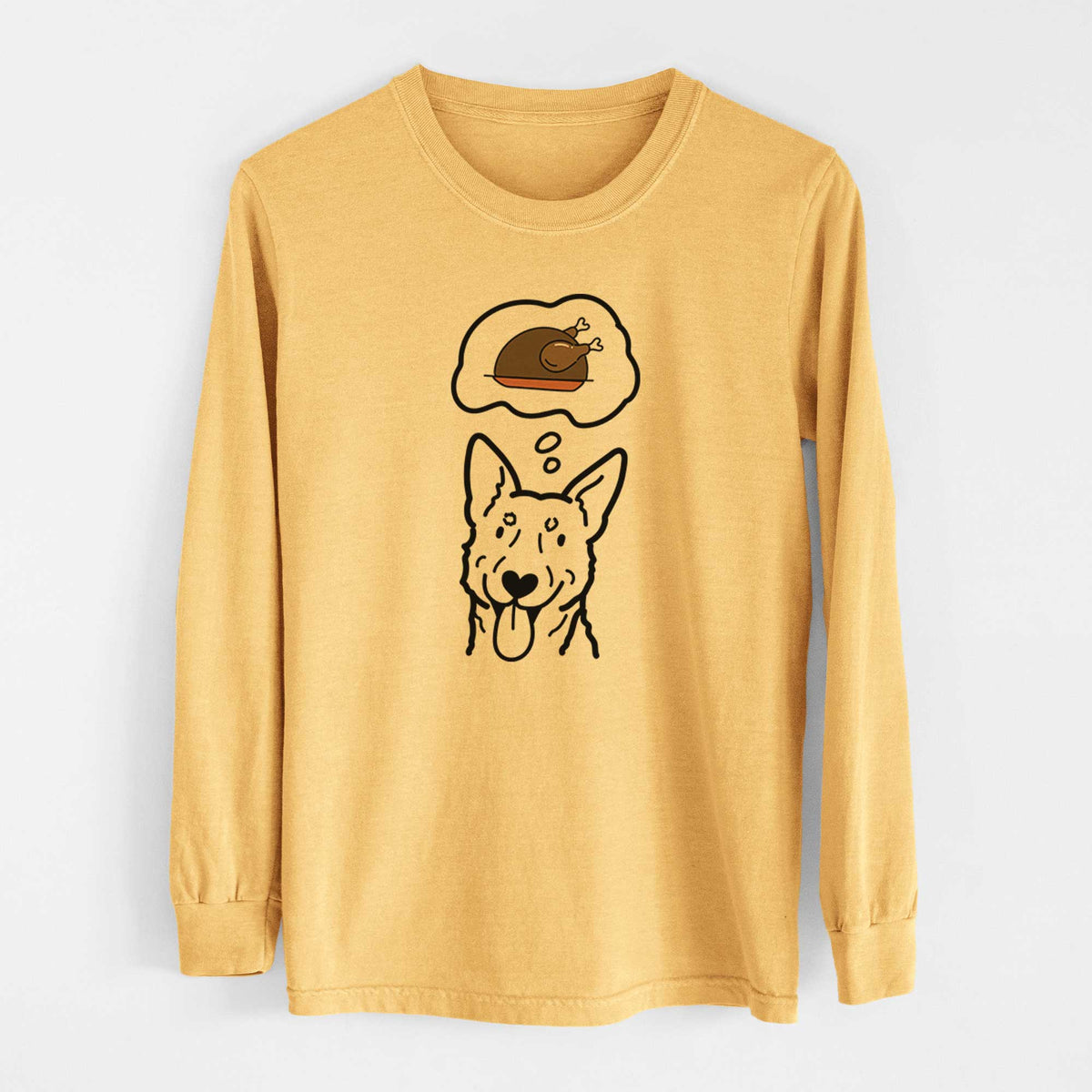 Turkey Thoughts Australian Cattle Dog - Heavyweight 100% Cotton Long Sleeve