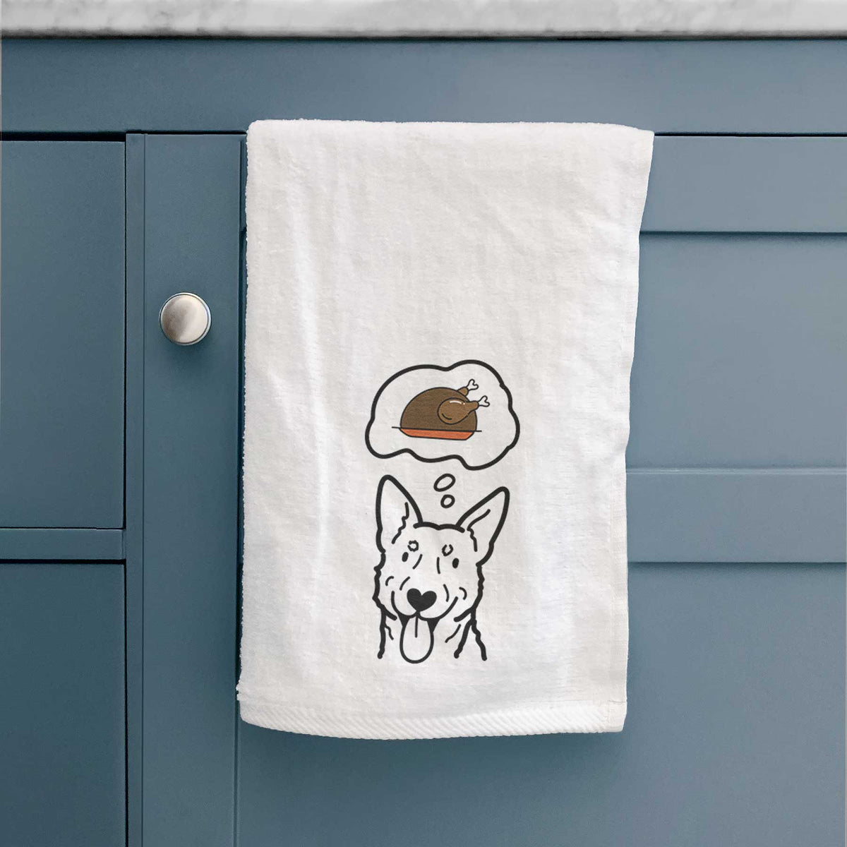 Turkey Thoughts Australian Cattle Dog - Decorative Hand Towel