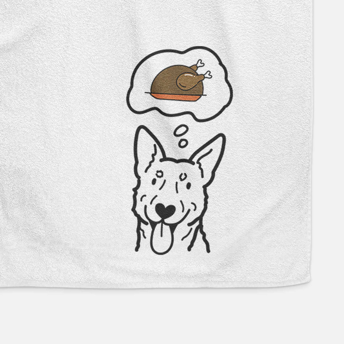 Turkey Thoughts Australian Cattle Dog - Decorative Hand Towel