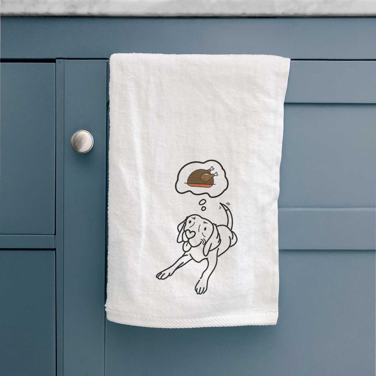 Turkey Thoughts Beagle - Bagel - Decorative Hand Towel