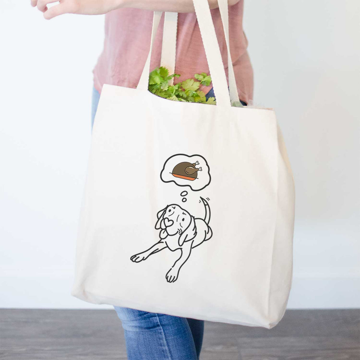 Turkey Thoughts Beagle - Bagel - Tote Bag